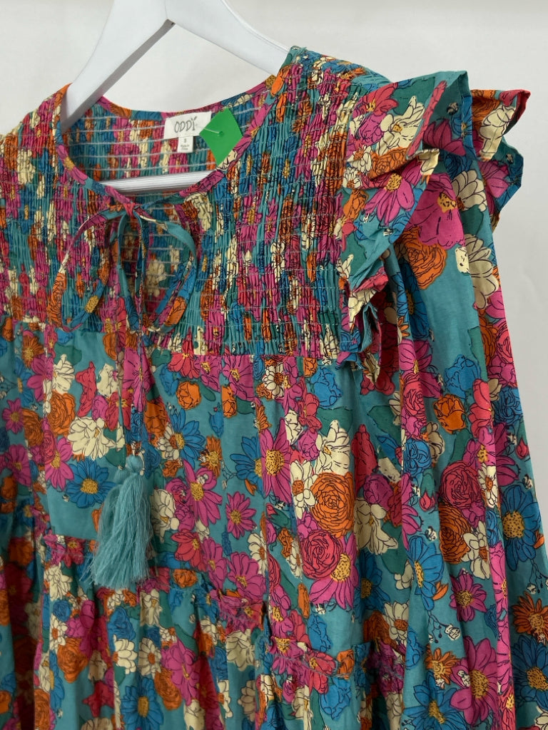 ODDY Size S Pink and Blue Dress