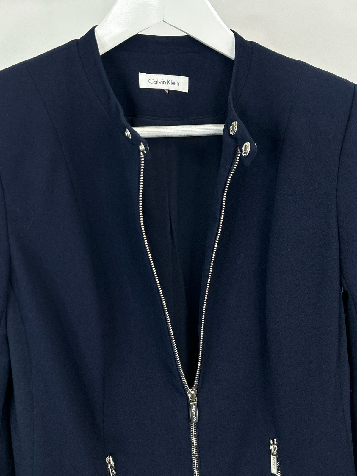 CALVIN KLEIN Size S Navy Women Jacket