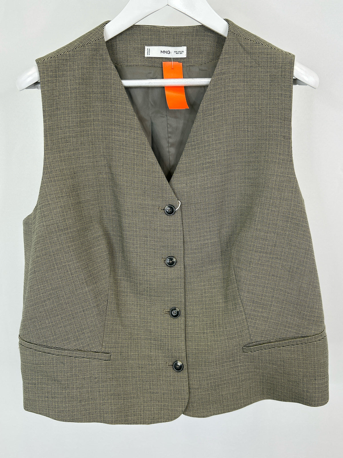 MNG Size 2XL Olive Green Women Vest NWT