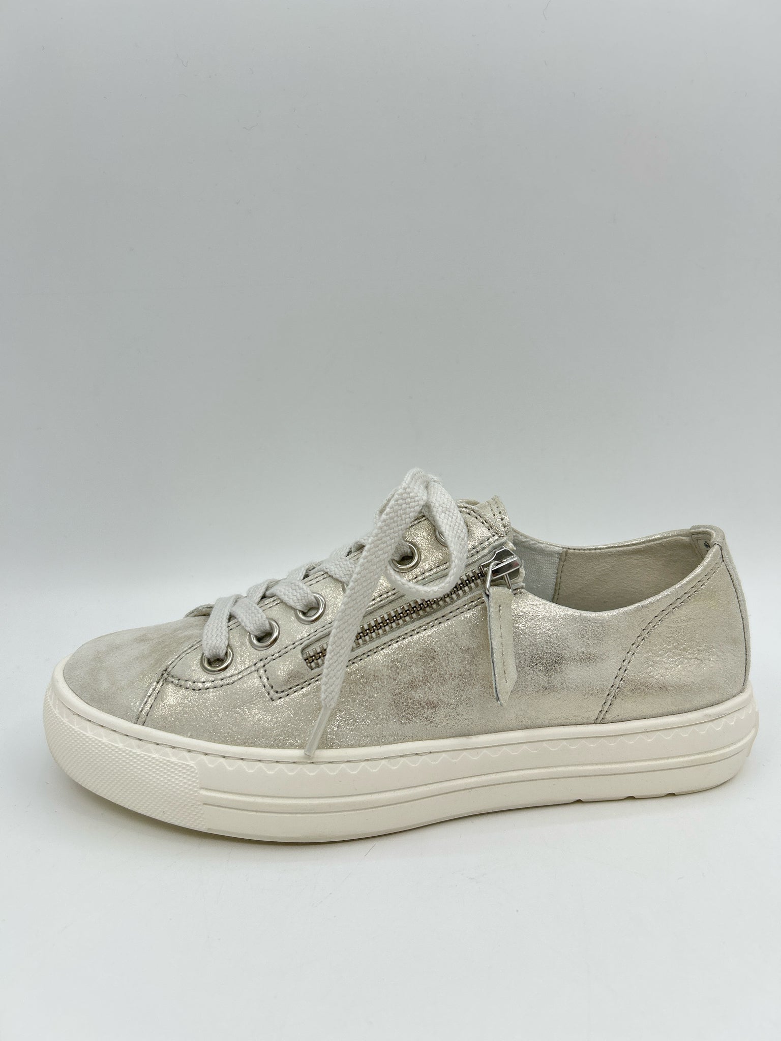 PAUL GREEN Size 7 Silver Women Sneakers