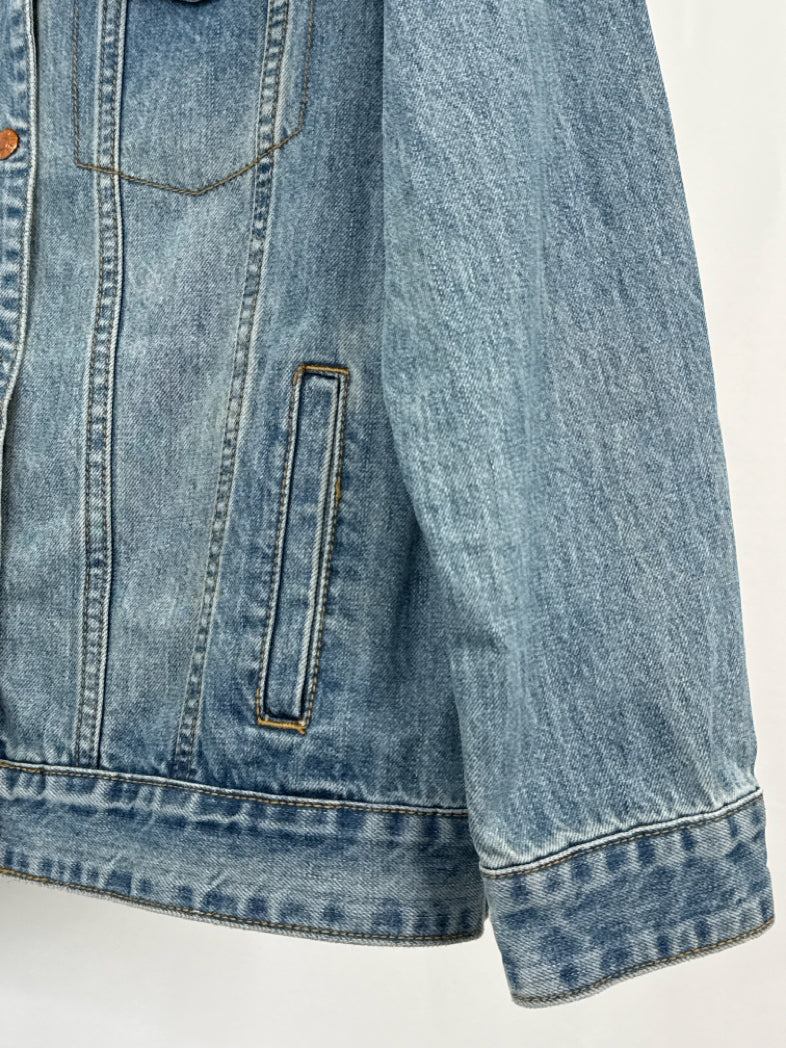 Three Two One Size M BLUE DENIM Women Jacket