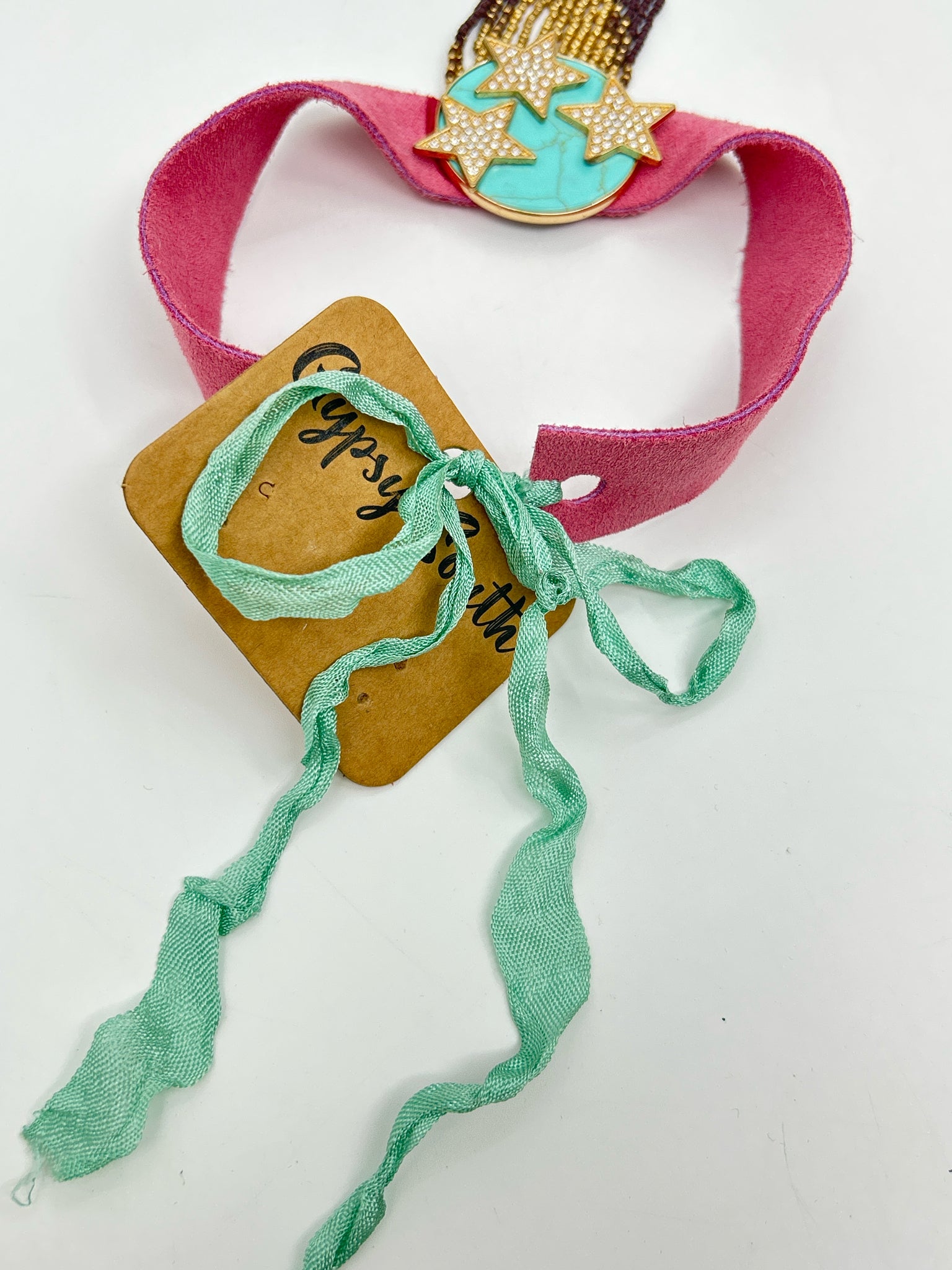 GYPSY SOUTH NWT pink & turquoise Necklace