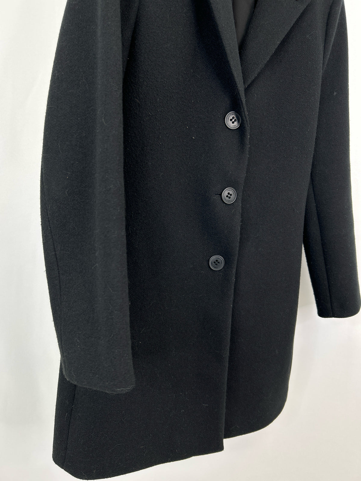CALVIN KLEIN Size L Black Women Coat