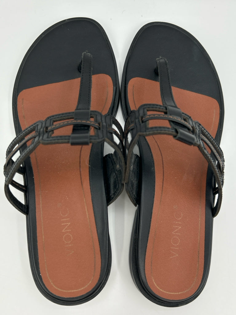 VIONIC Size 7 Black Women's Sandal