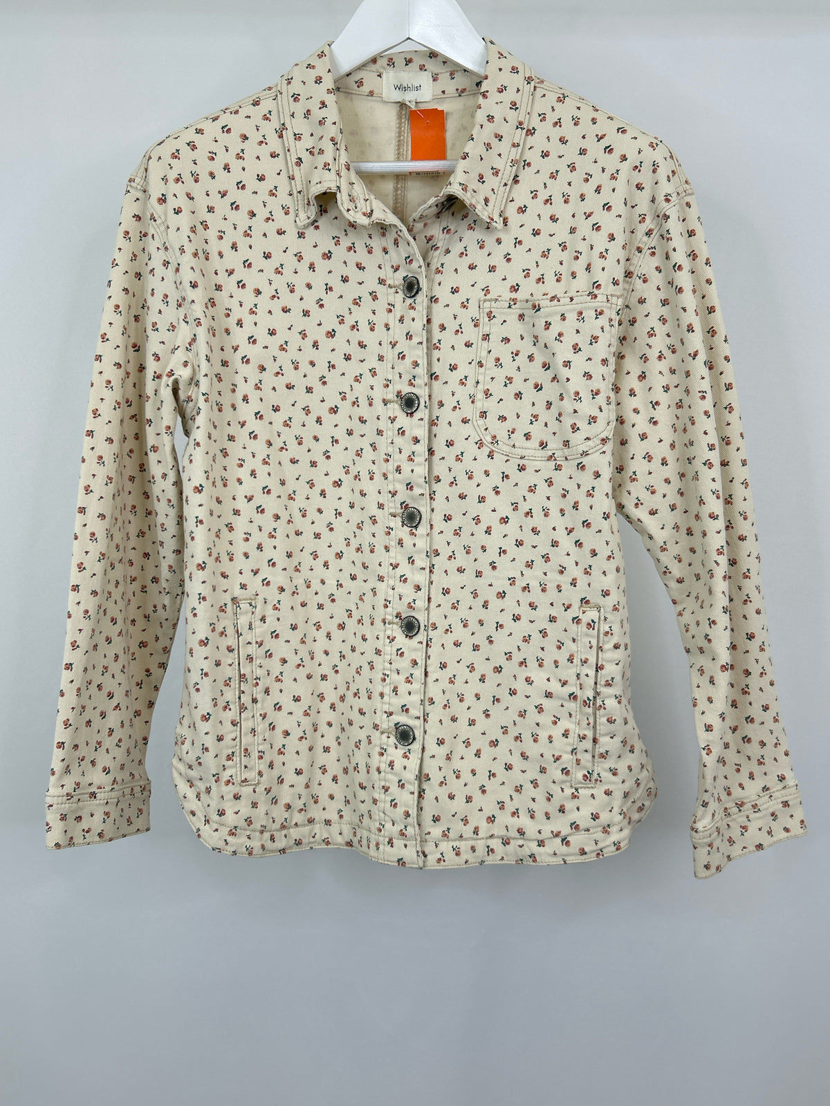 WISHLIST Size S Cream floral print Women Jacket