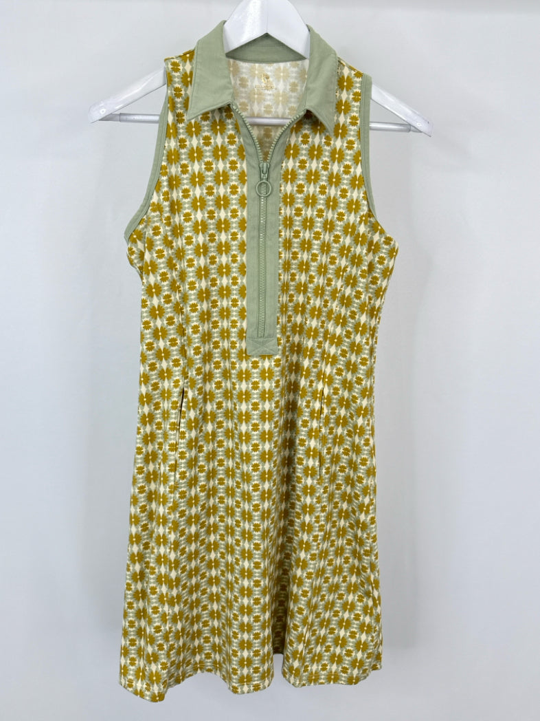 SPARTINA 449 Size S Green & Yellow Women Dress