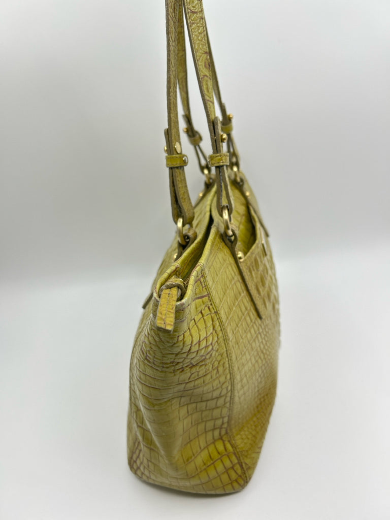 BRAHMIN Lime Green Tote