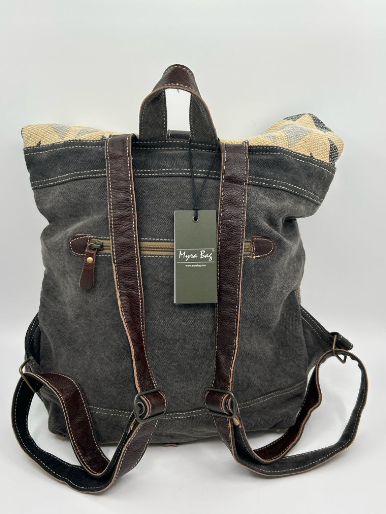 MYRA BAG NWT Grey and Beige Backpack