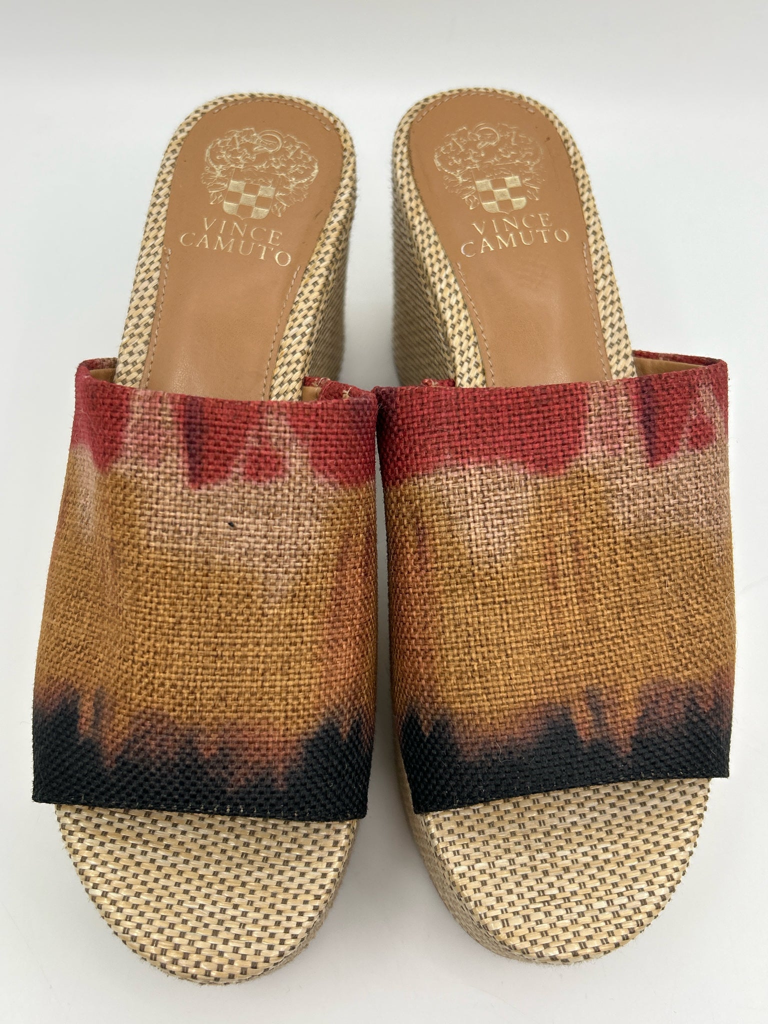 VINCE CAMUTO Size 9M TAN PRINT Women Sandal