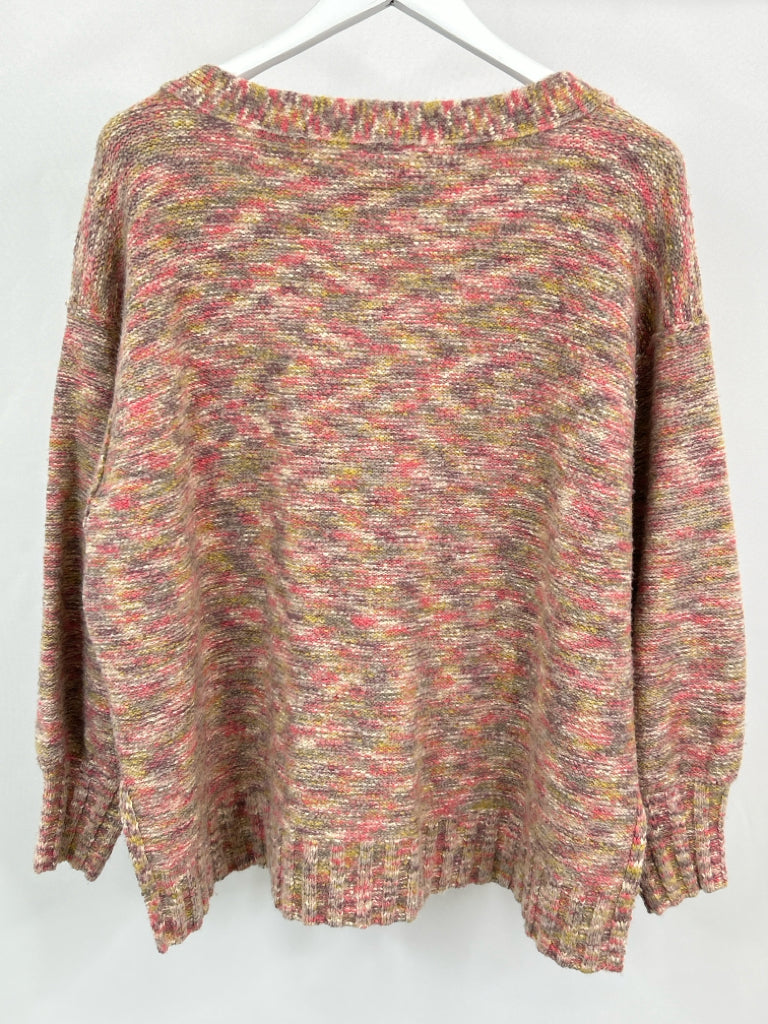 PILCRO Women Size 1X Pink and Purple Sweater