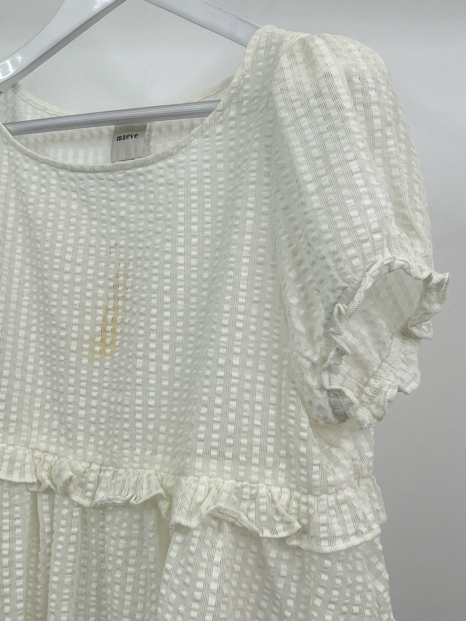 MAEVE Size L White Women Top NWT