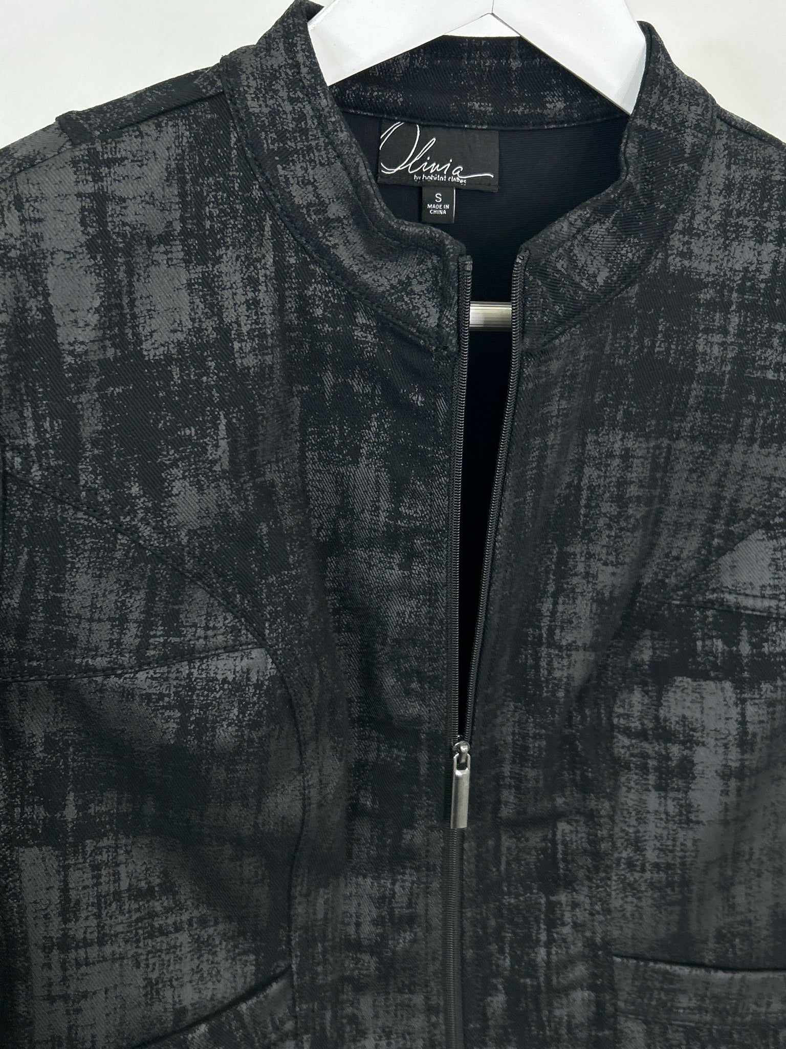 OLIVIA BY HABITAT CLOTHES Size S BLACK DENIM Women Jacket