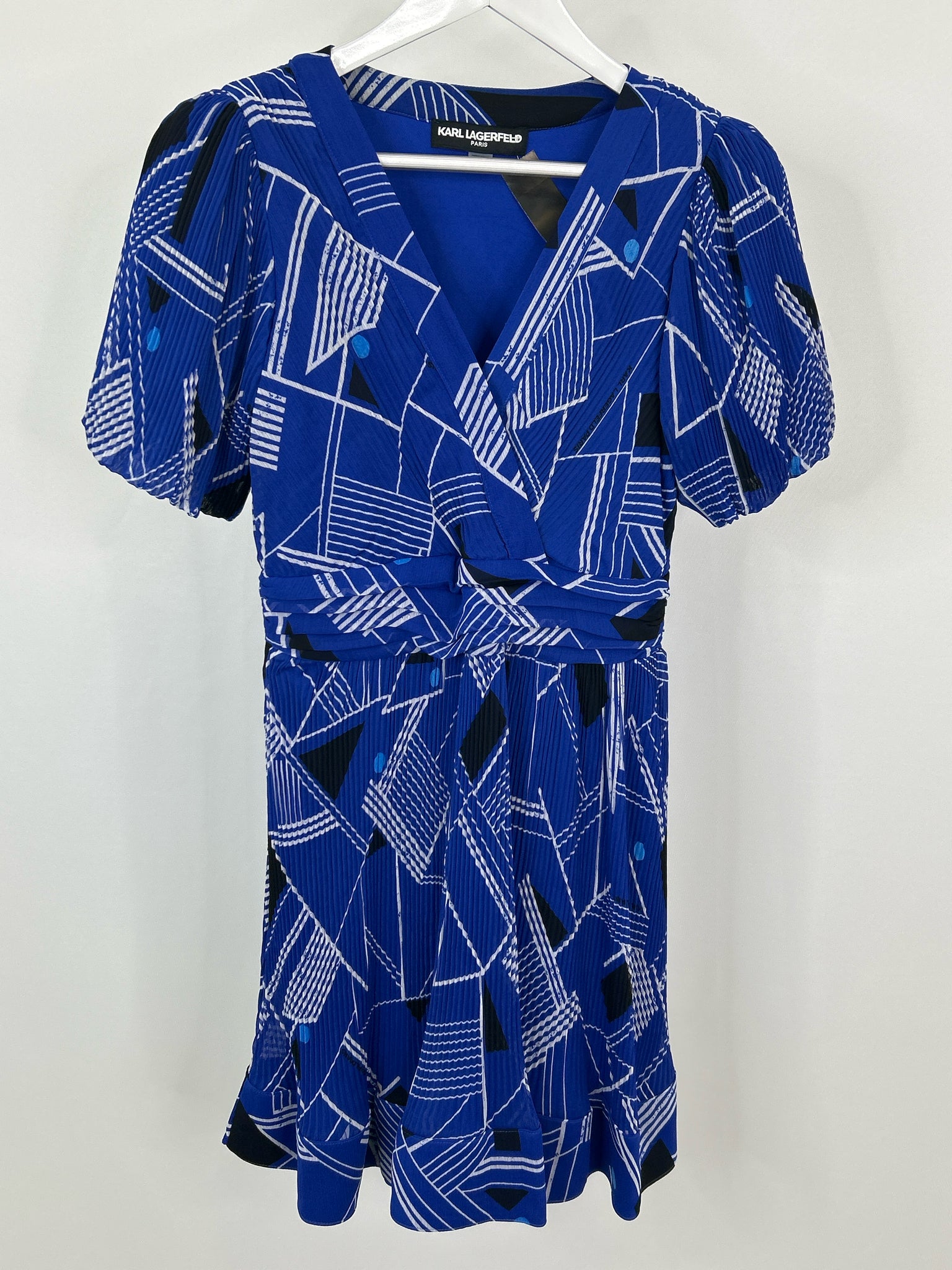KARL LAGERFELD Size 10 blue and white Women Dress