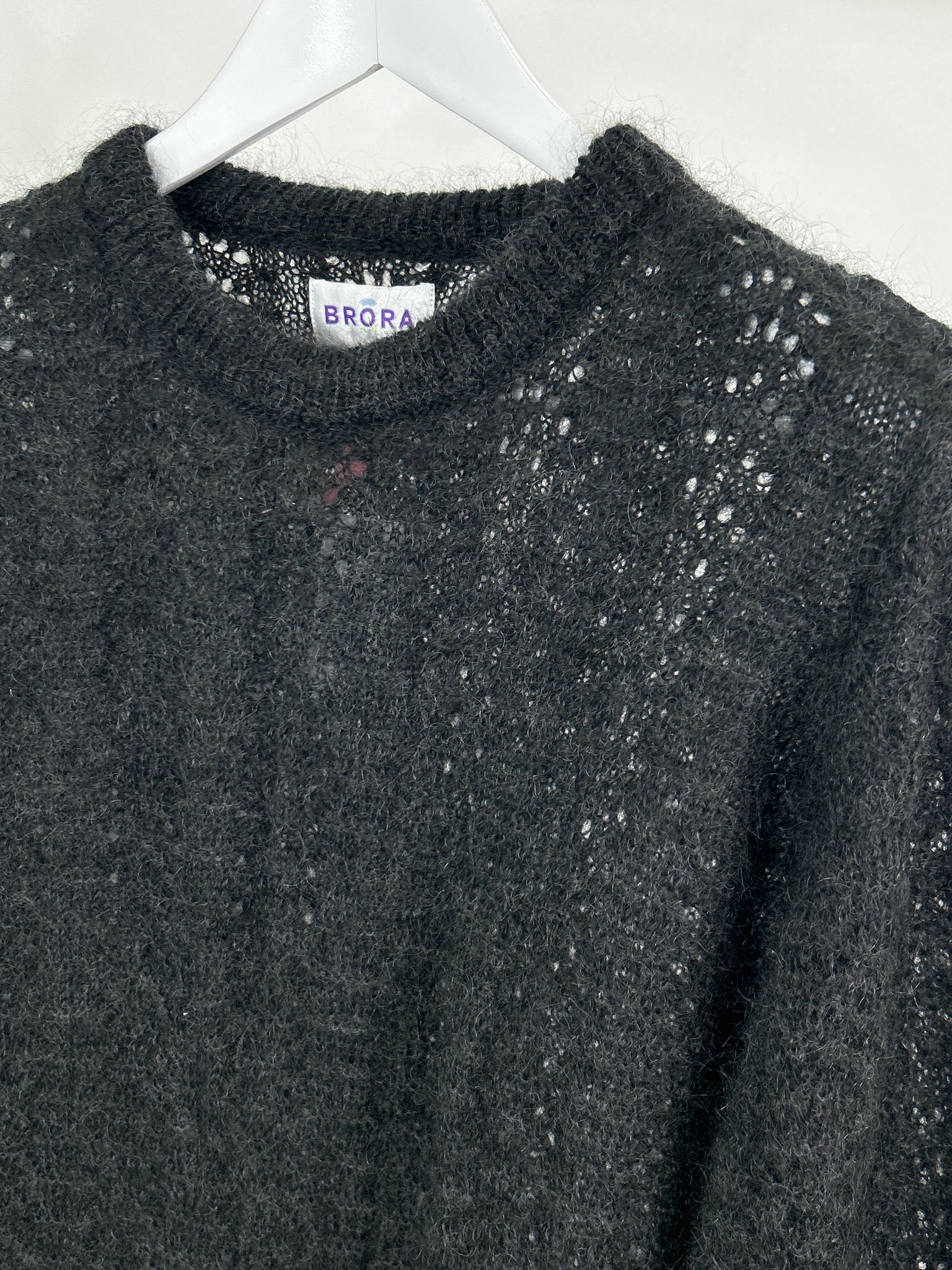 BRORA Size 8/10 Charcoal Women Sweater