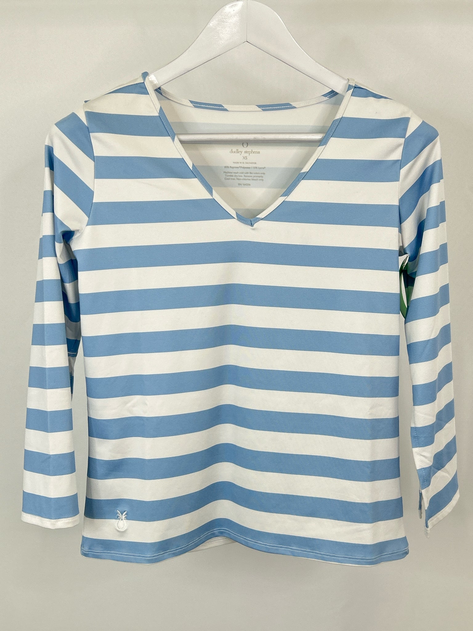 Dudley Stephens Size XS Blue Striped Women's Top