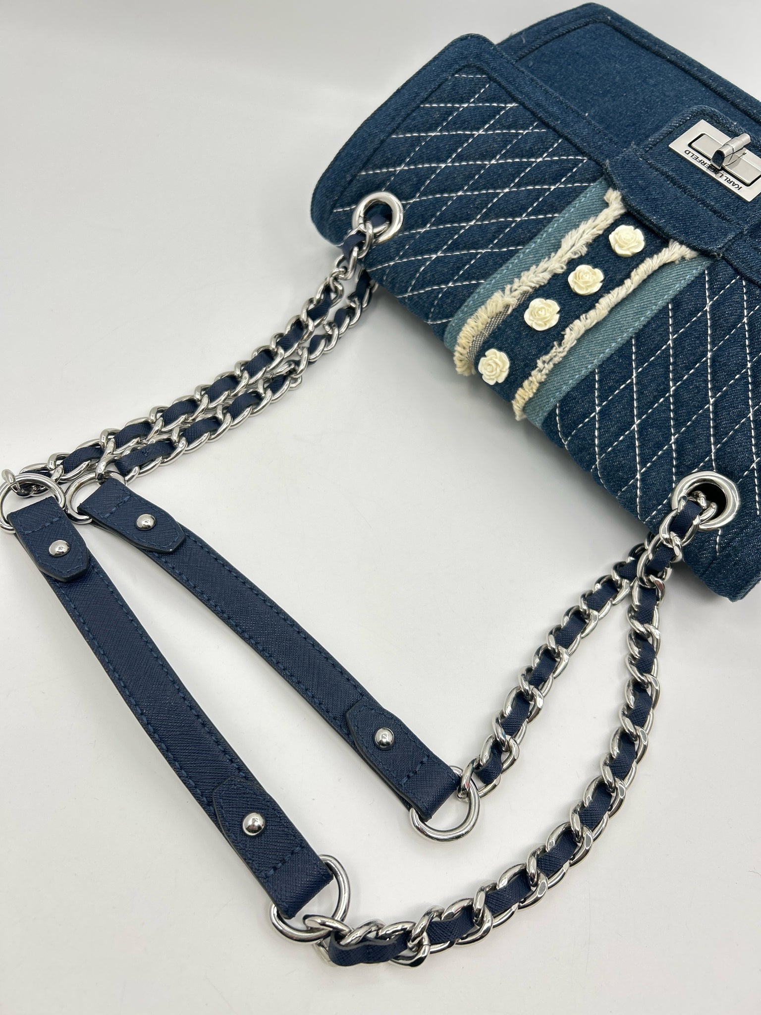 KARL LAGERFELD BLUE DENIM Women Purse