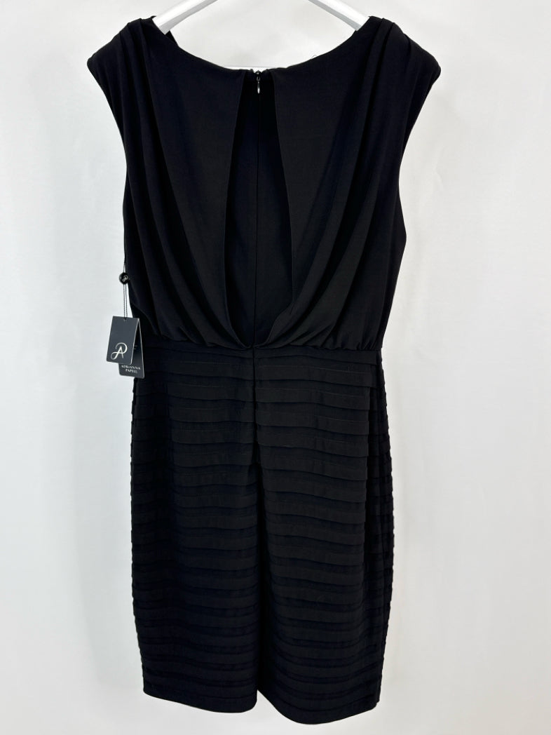 ADRIANNA PAPELL Size 8 Black Women Dress