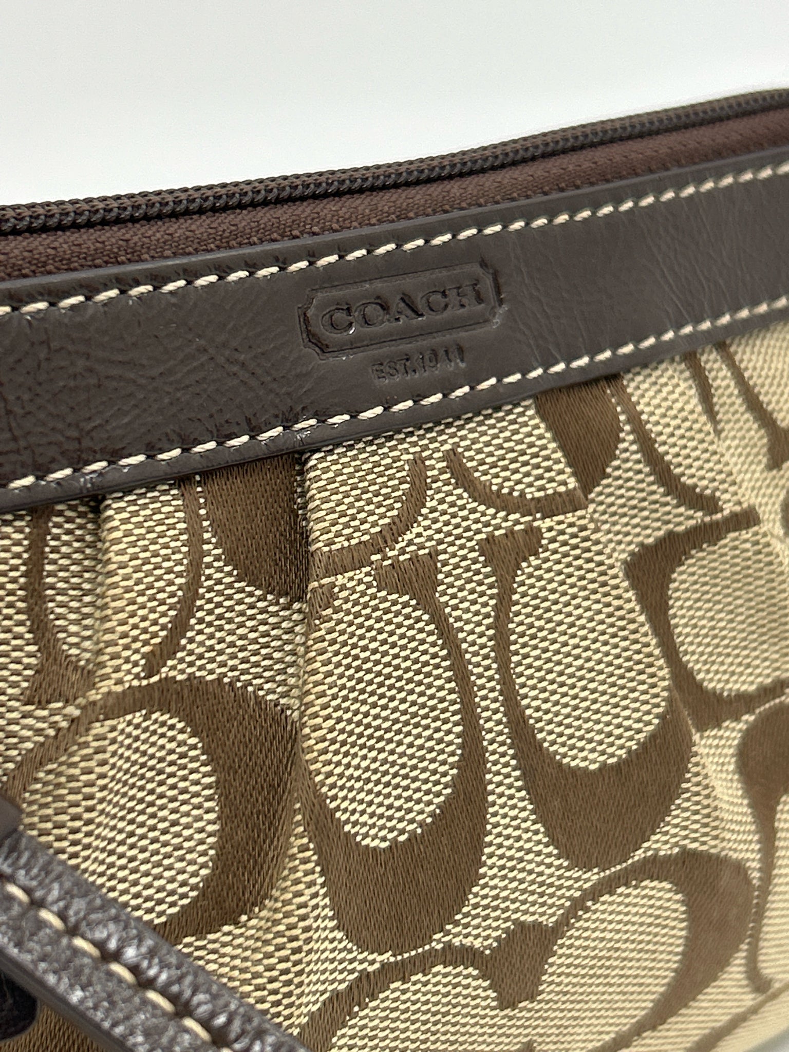 Coach BROWN MONOGRAM Women Wristlet