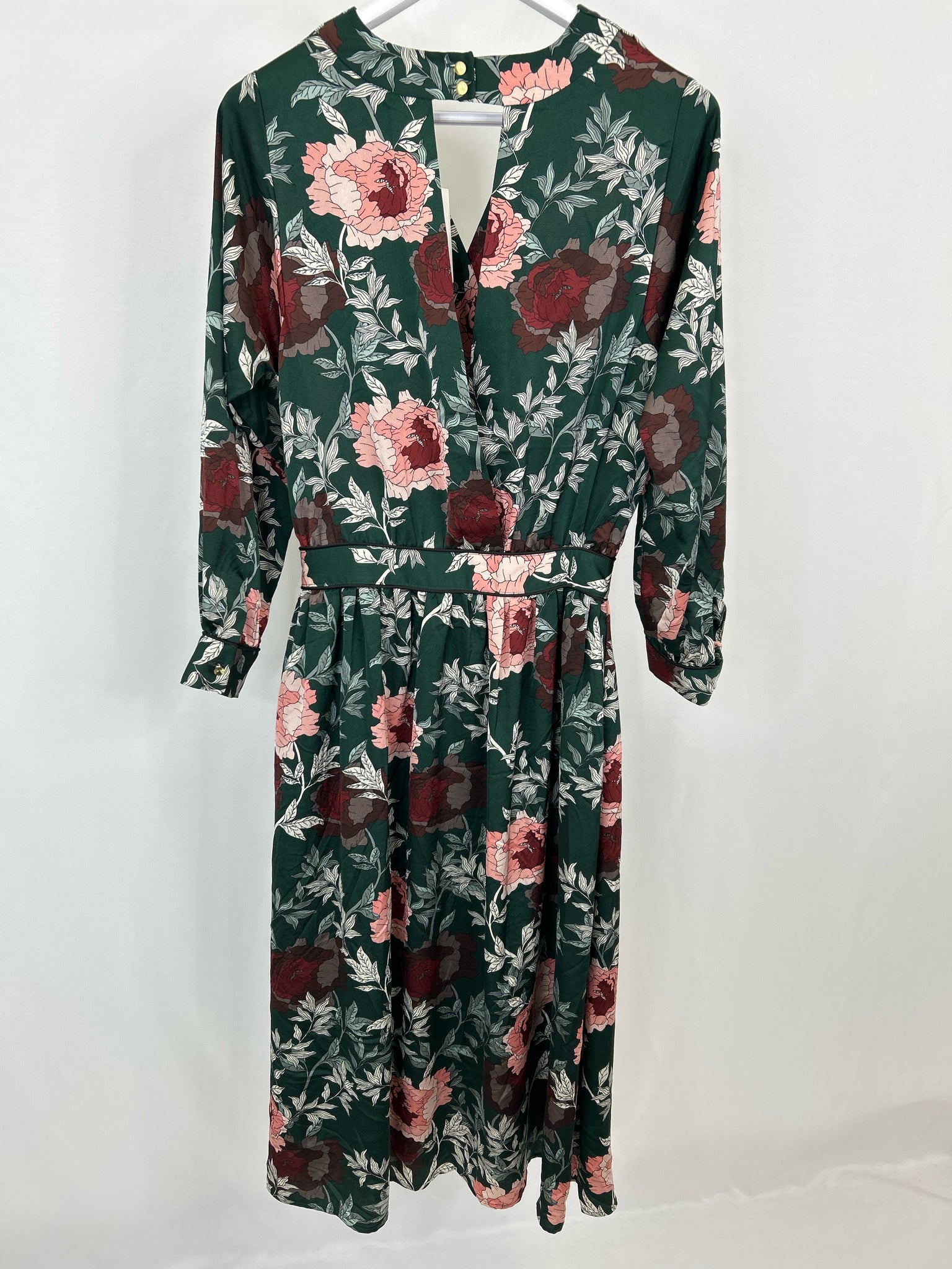 FRNCH Size S Green Floral Women Dress NWT