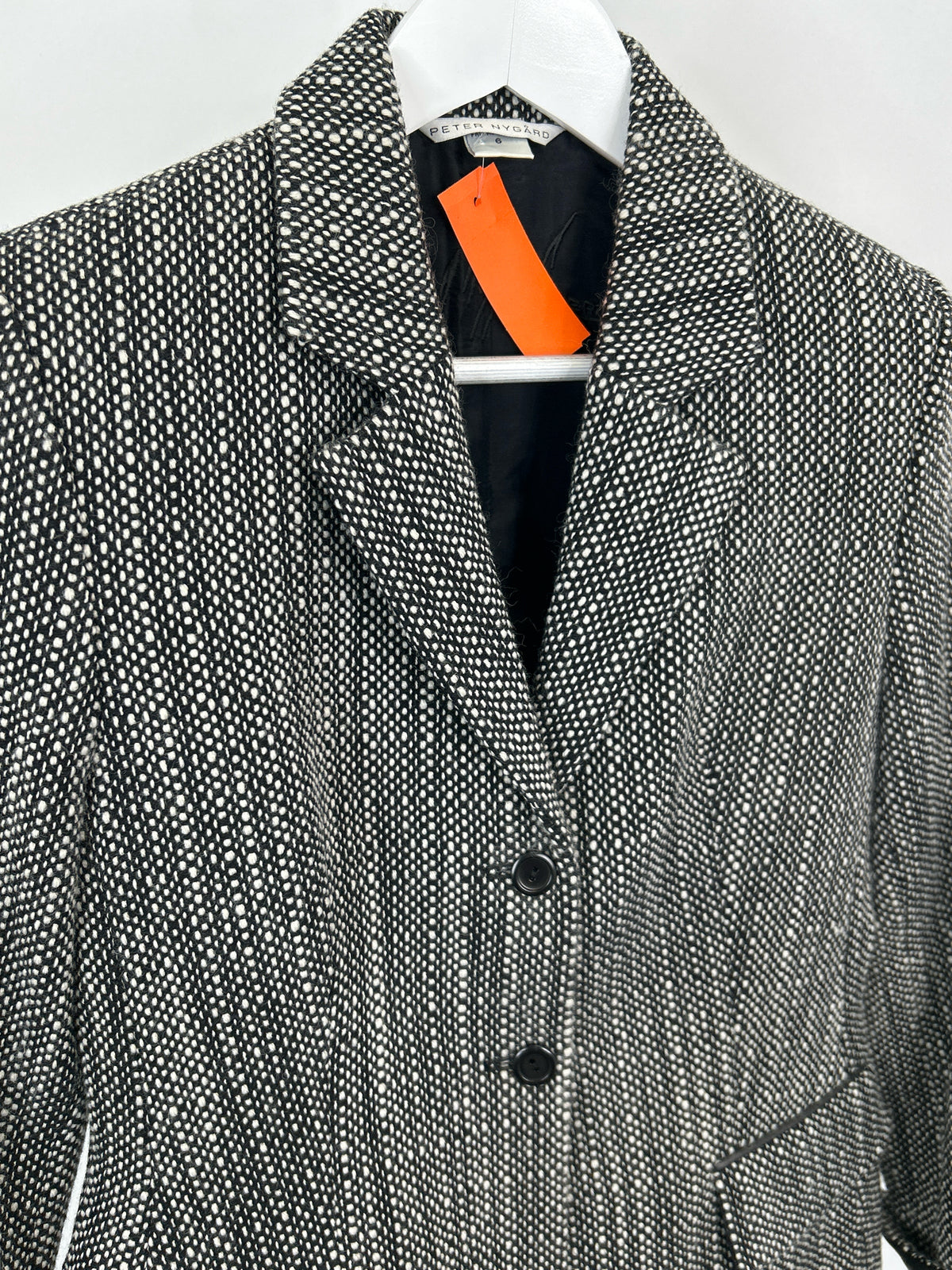 PETER NYGARD Size 6 Black and White Women Blazer
