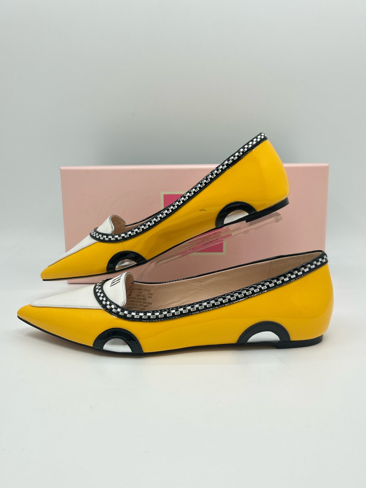 KATE SPADE Size 8B Yellow and White Women Flats