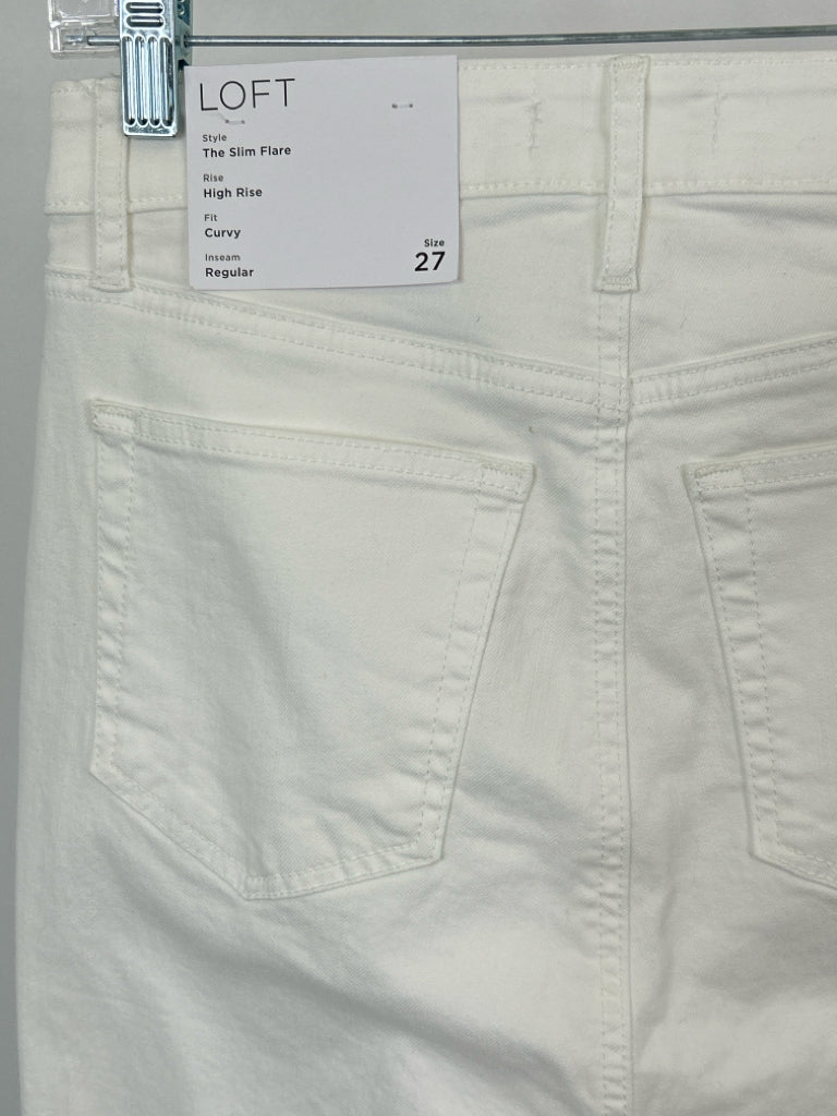 LOFT Size 27/4 White Jeans NWT