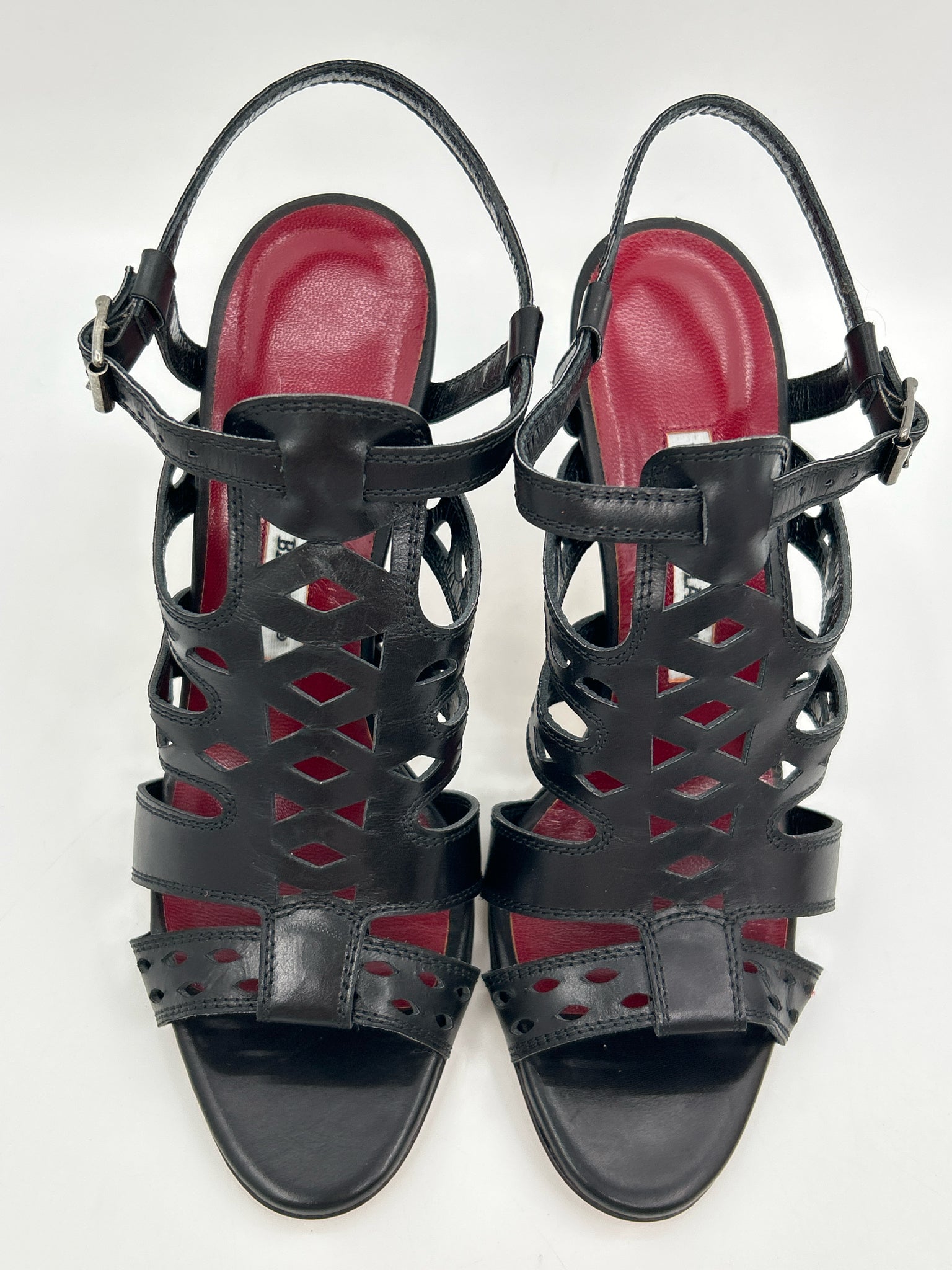 MANOLO BLAHNIK Size 38.5 Black Women Sandal