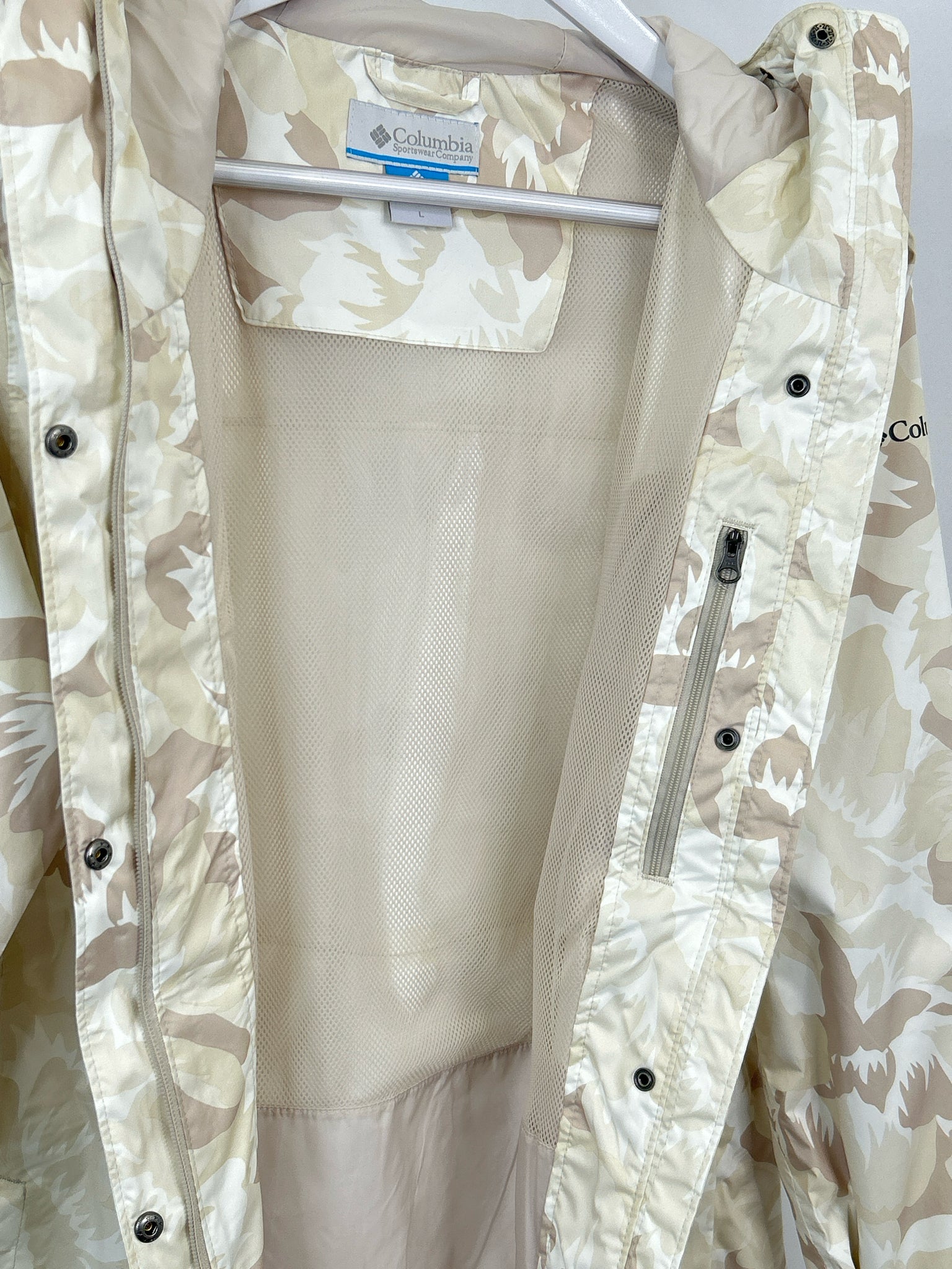 COLUMBIA Size L TAUPE AND CREAM Women Jacket
