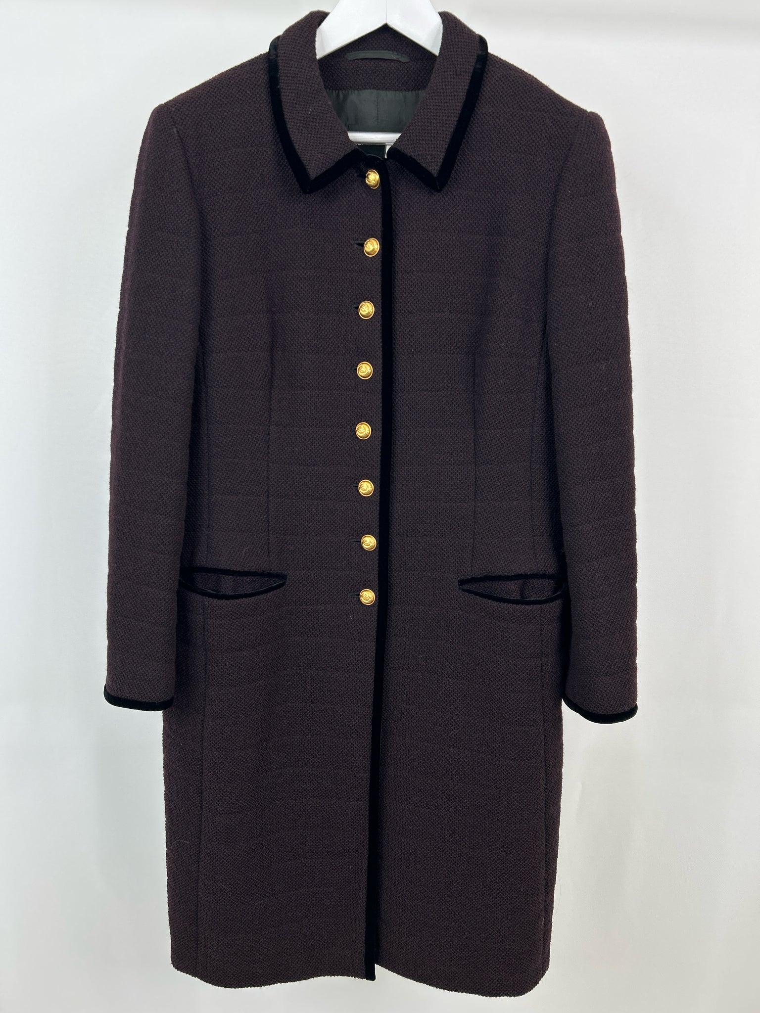 RENA LANGE Size 10 AUBERGINE Women Coat