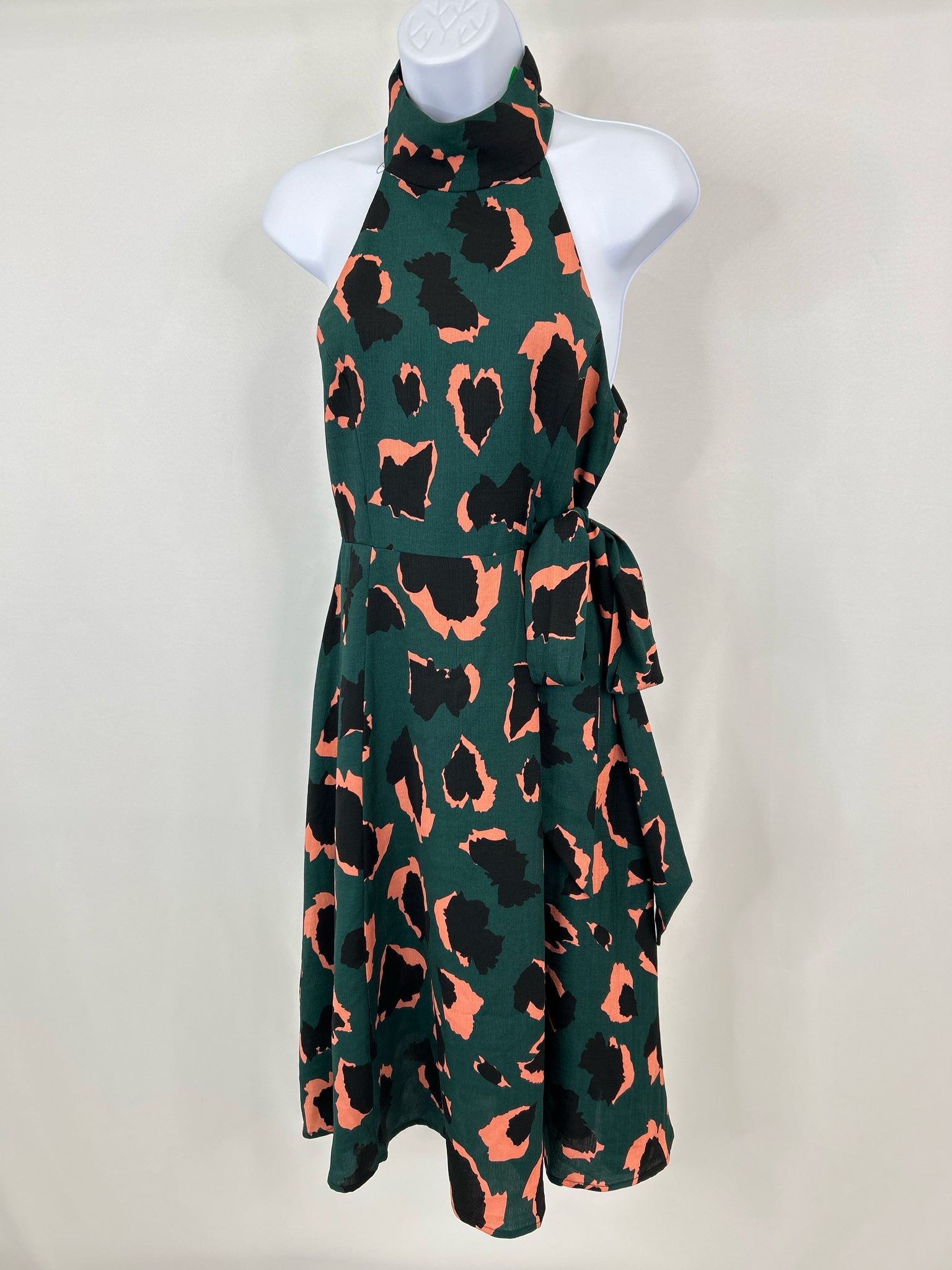 Elliatt Size S Teal Print Women's Dress