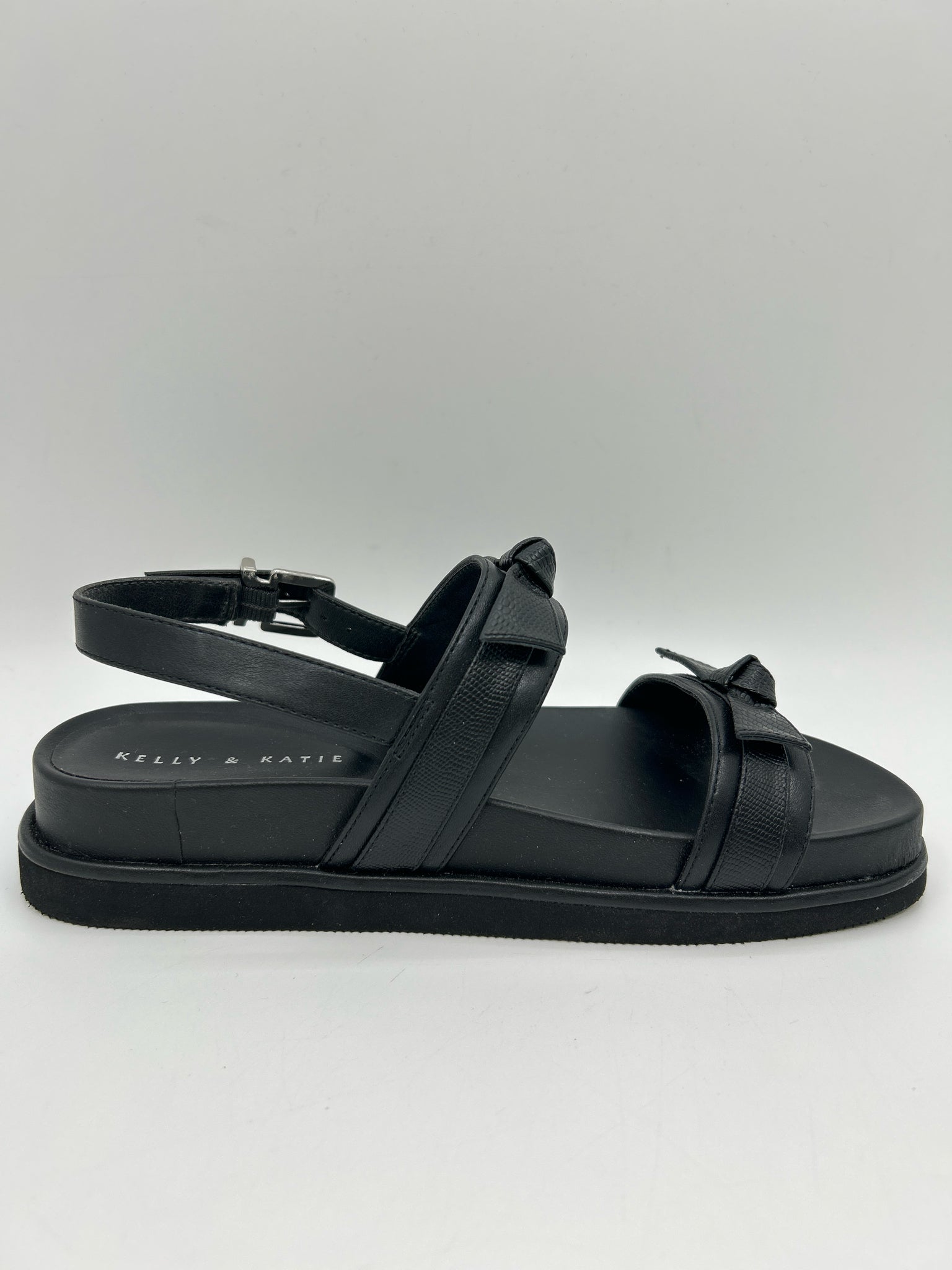 KELLY & KATIE Size 8.5M Black Women Sandal