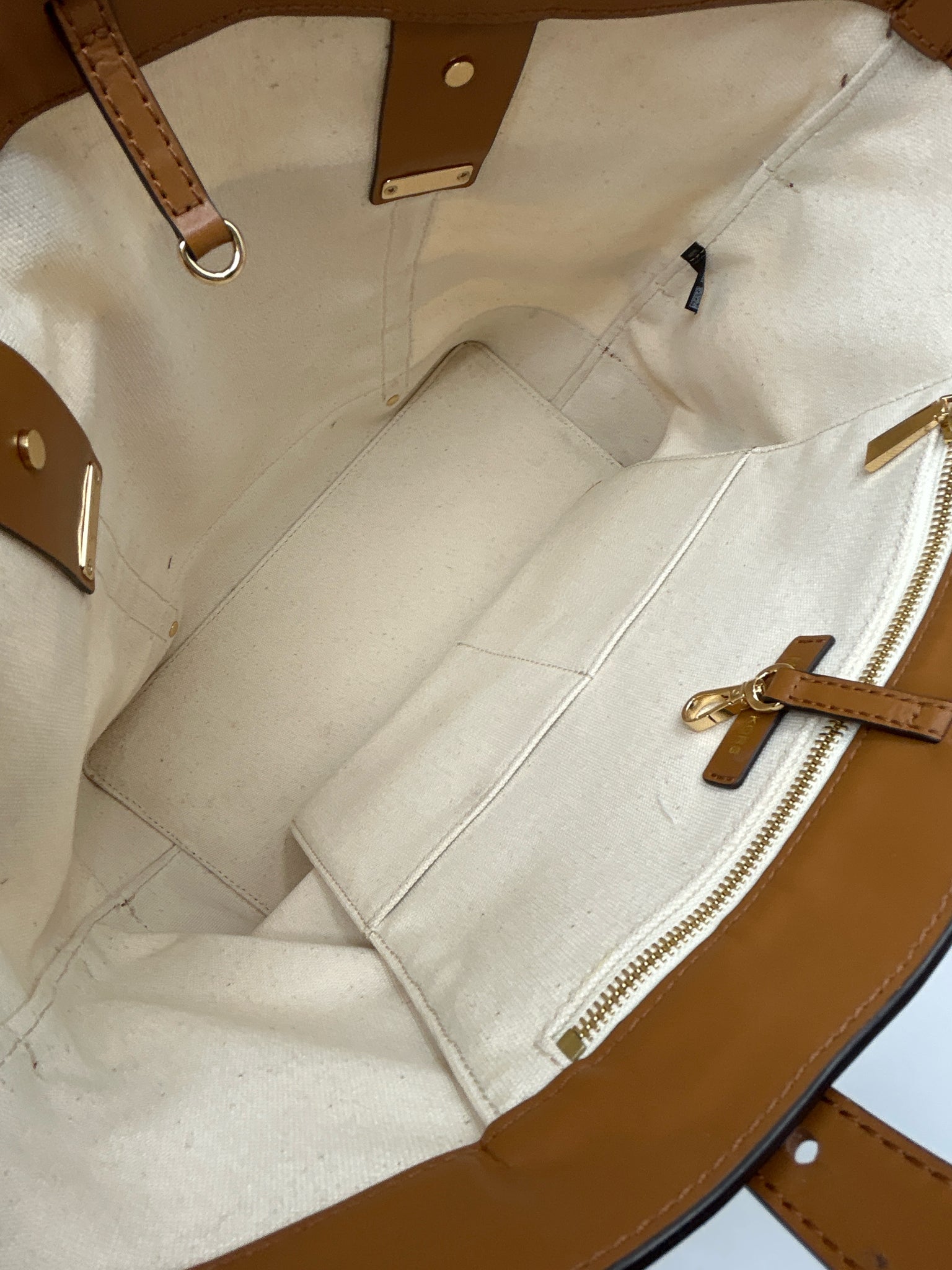 MICHAEL KORS Canvas and Tan Women Tote