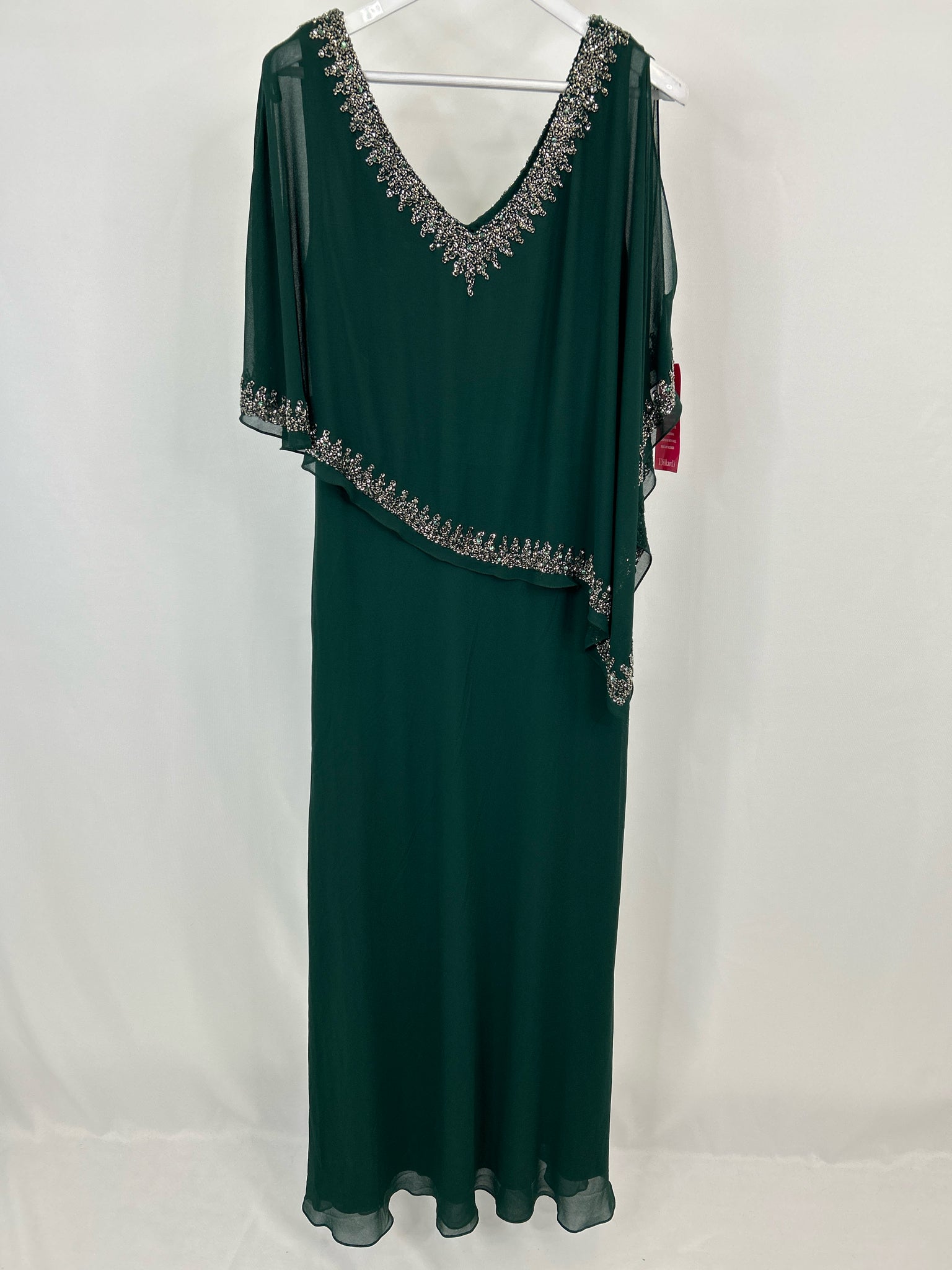 JKARA Size 16 Hunter Green Women Dress