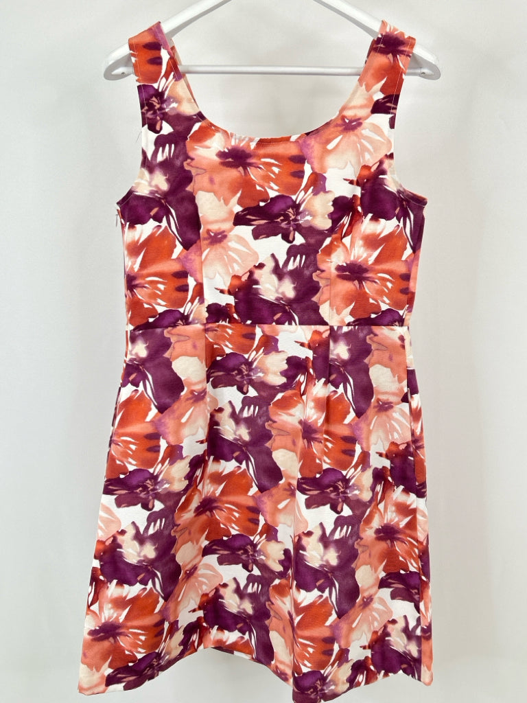 ANN TAYLOR LOFT Size 10 Coral Print Women's Dress