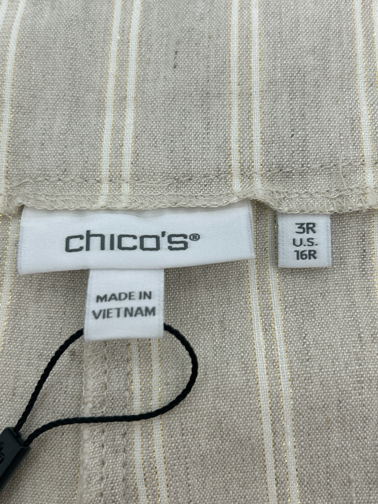 CHICO'S Size 16R Cream Women Pants