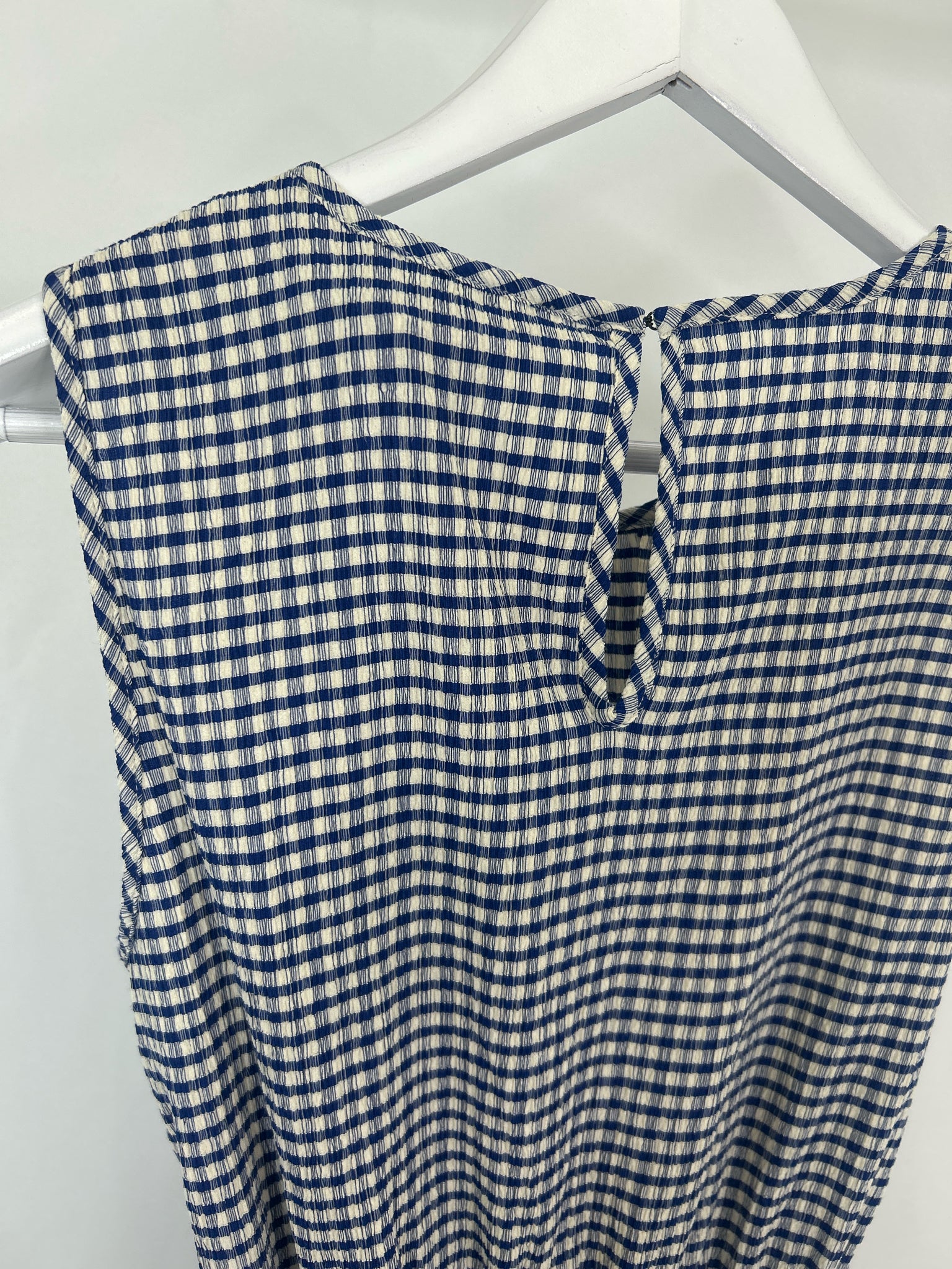 ANNE KLEIN Size 6 Blue and Ivory Women Dress