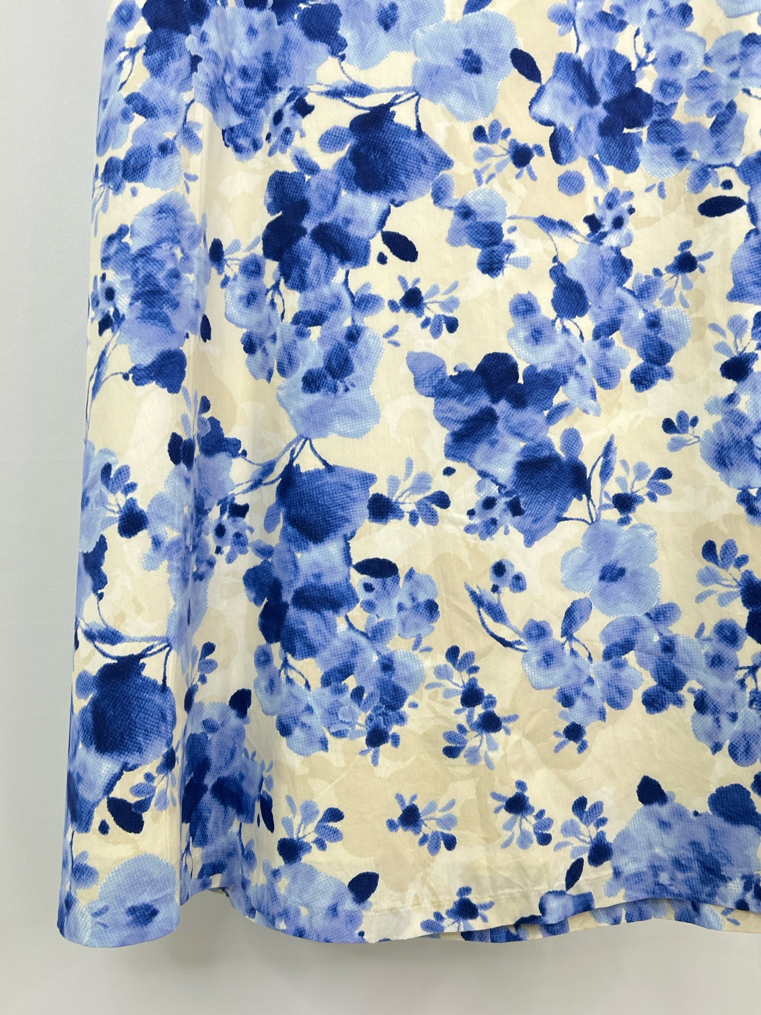 CECE Size L BLUE & CREAM Women Skirt