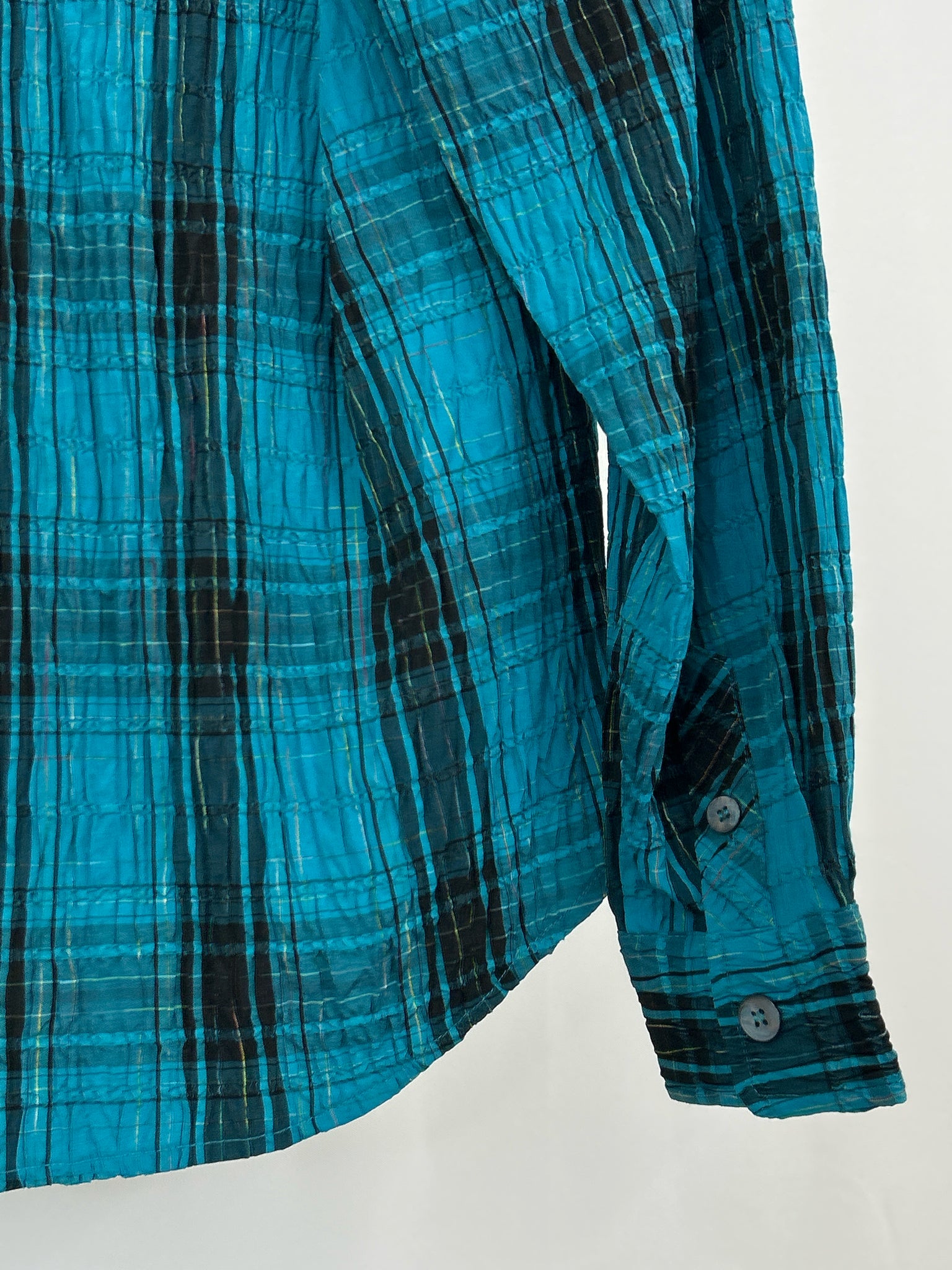 HABITAT Size S Teal and Black Women Top NWT