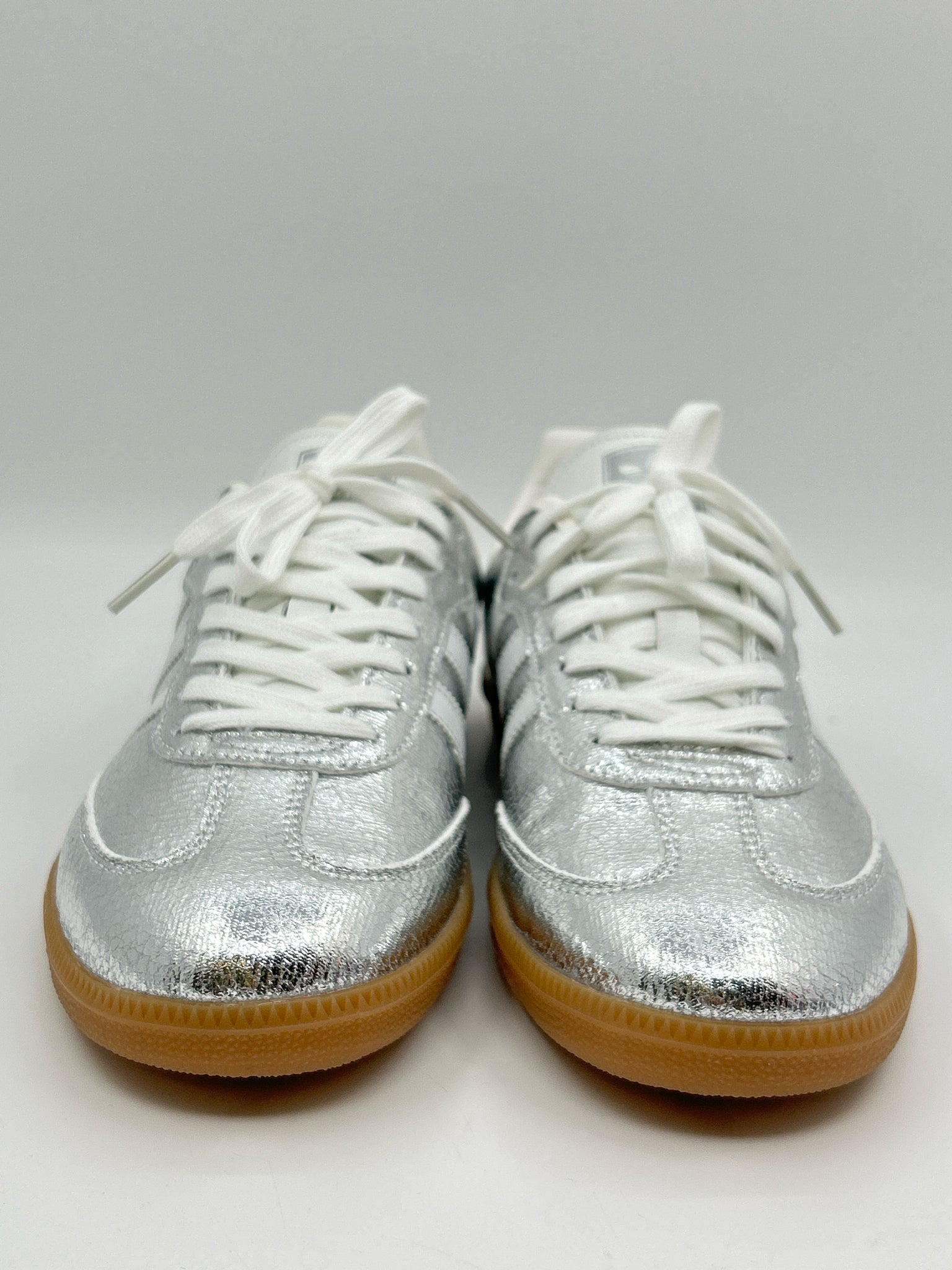 ADIDAS Size 7.5 Silver Metallic Women Sneakers