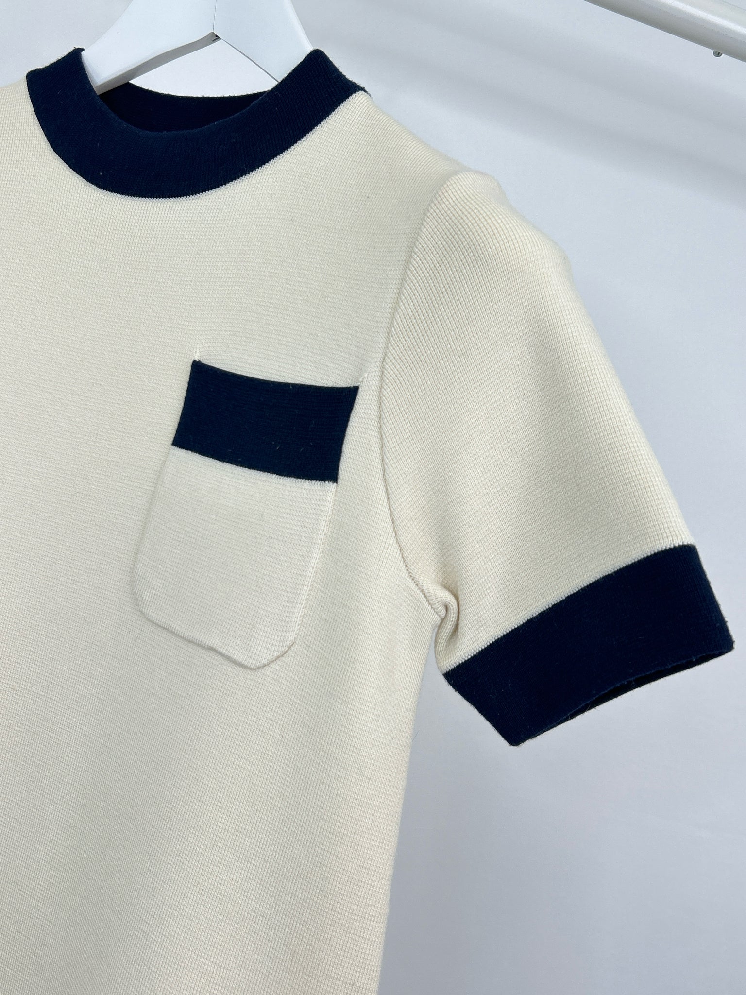TUCKERNUCK Size S CREAM AND NAVY Women Dress
