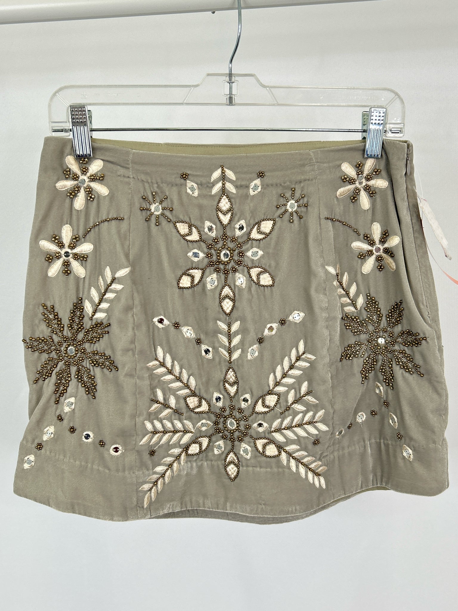 FREE PEOPLE Size 6 Silver Women Skirt