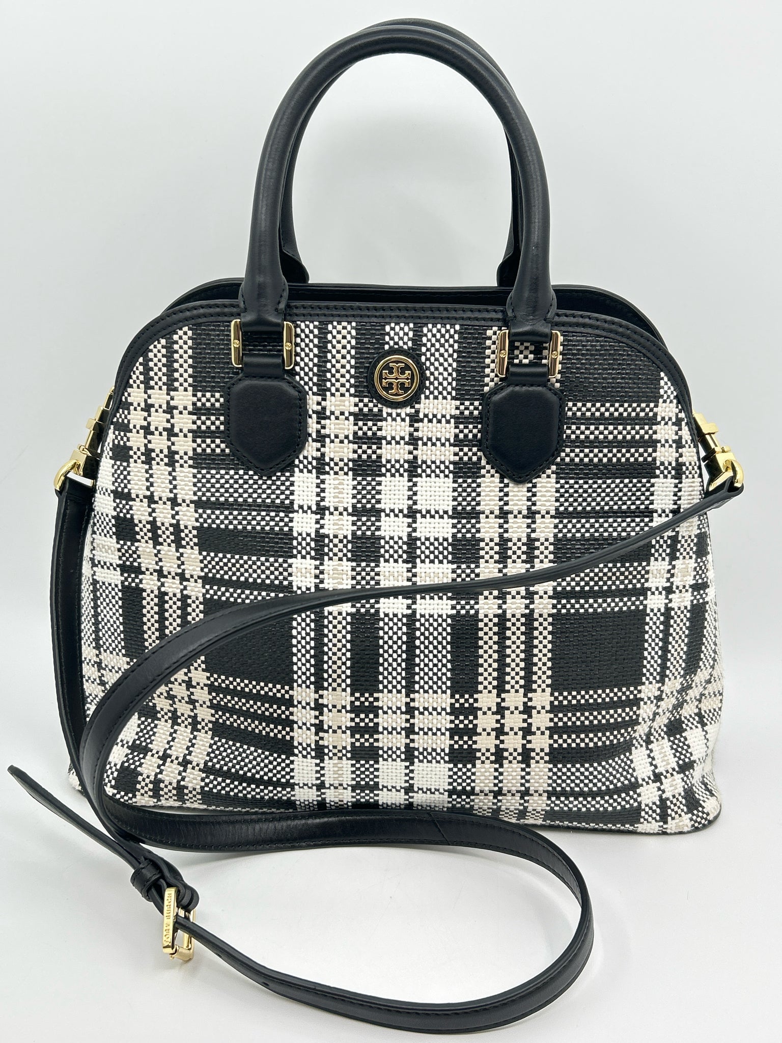 TORY BURCH Black and White Women Purse