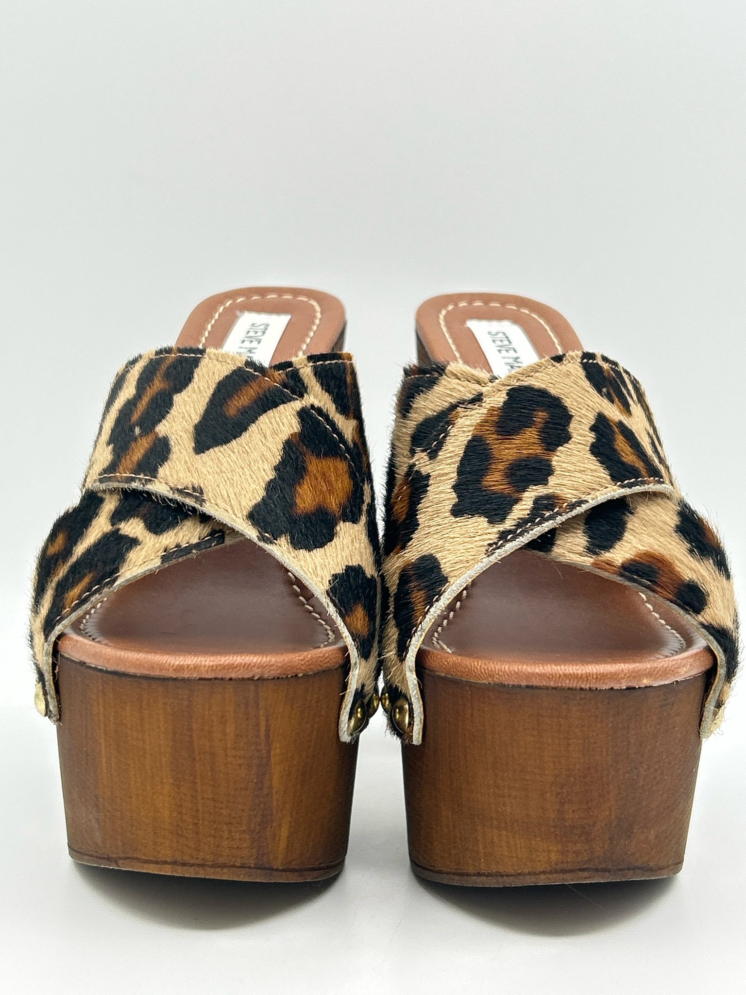 STEVE MADDEN Size 9 Brown and Black Women Sandal