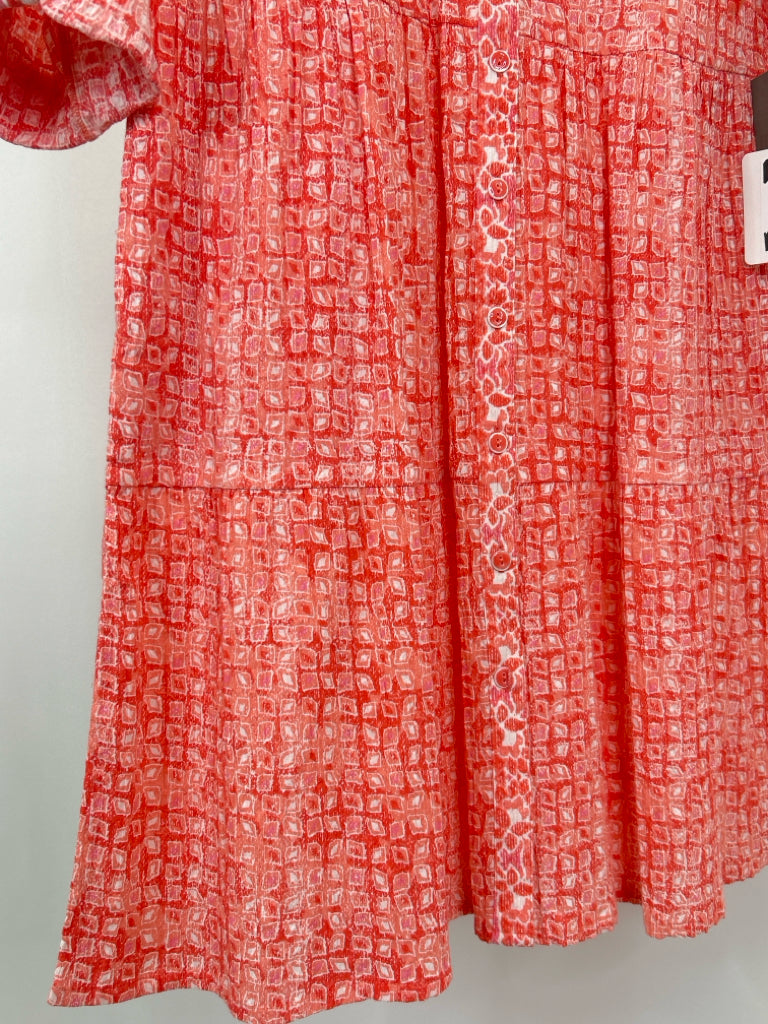 HABITAT Size S Coral Print Dress