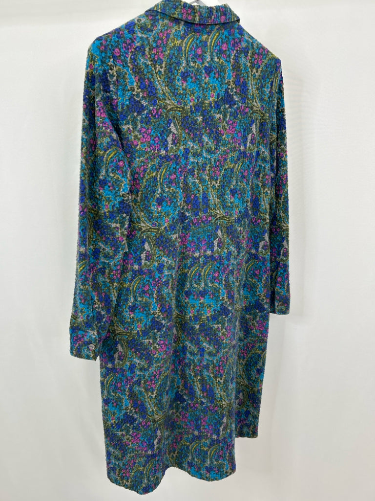 HABITAT Women Size S Blue Print Dress