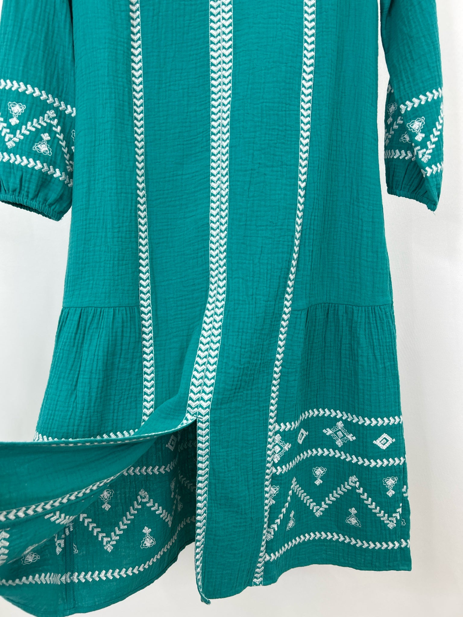 SOFT SURROUNDINGS Size XS GREEN AND WHITE Women Dress