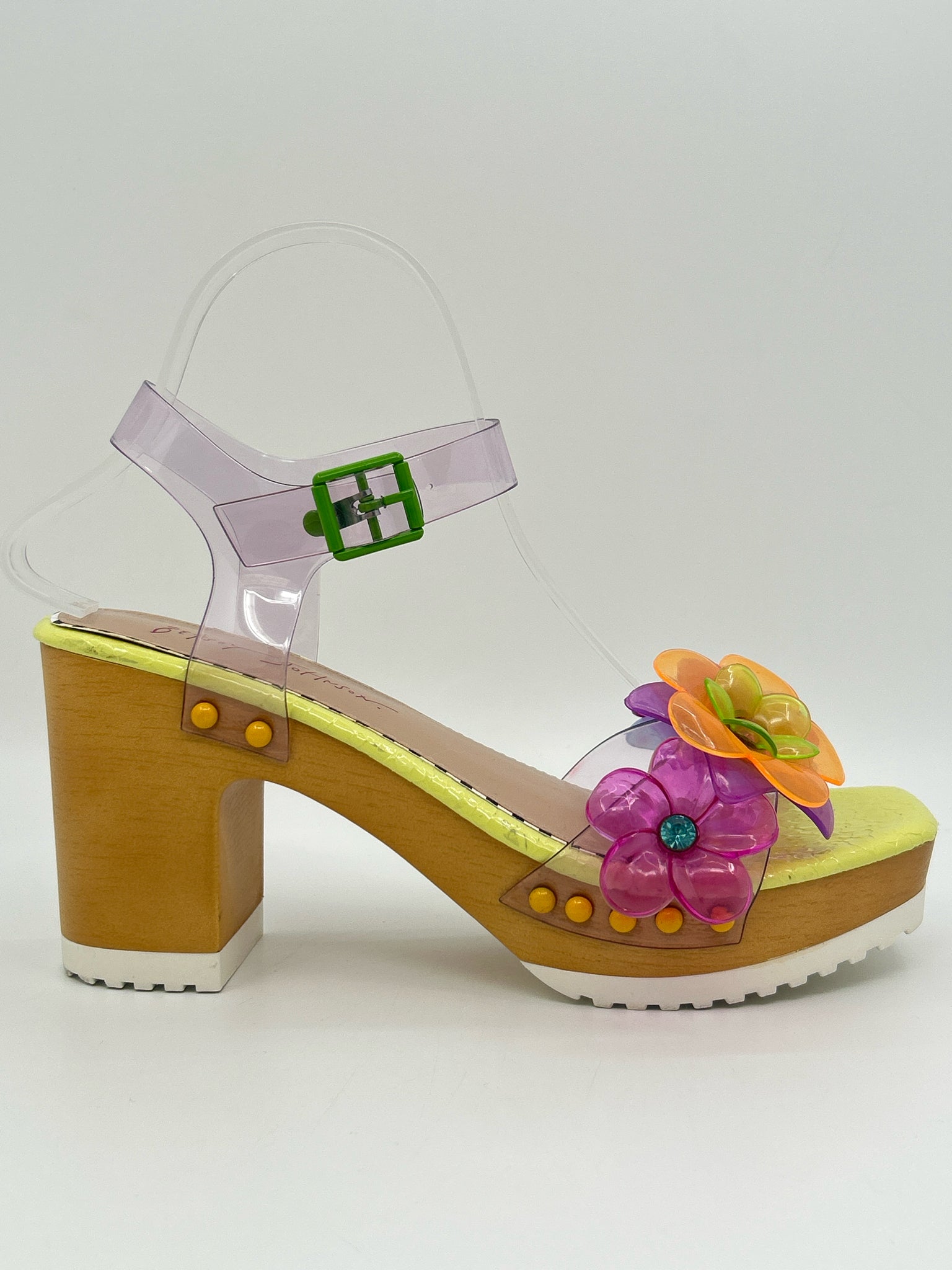 BETSEY JOHNSON Size 9 Yellow & Pink Women Pumps