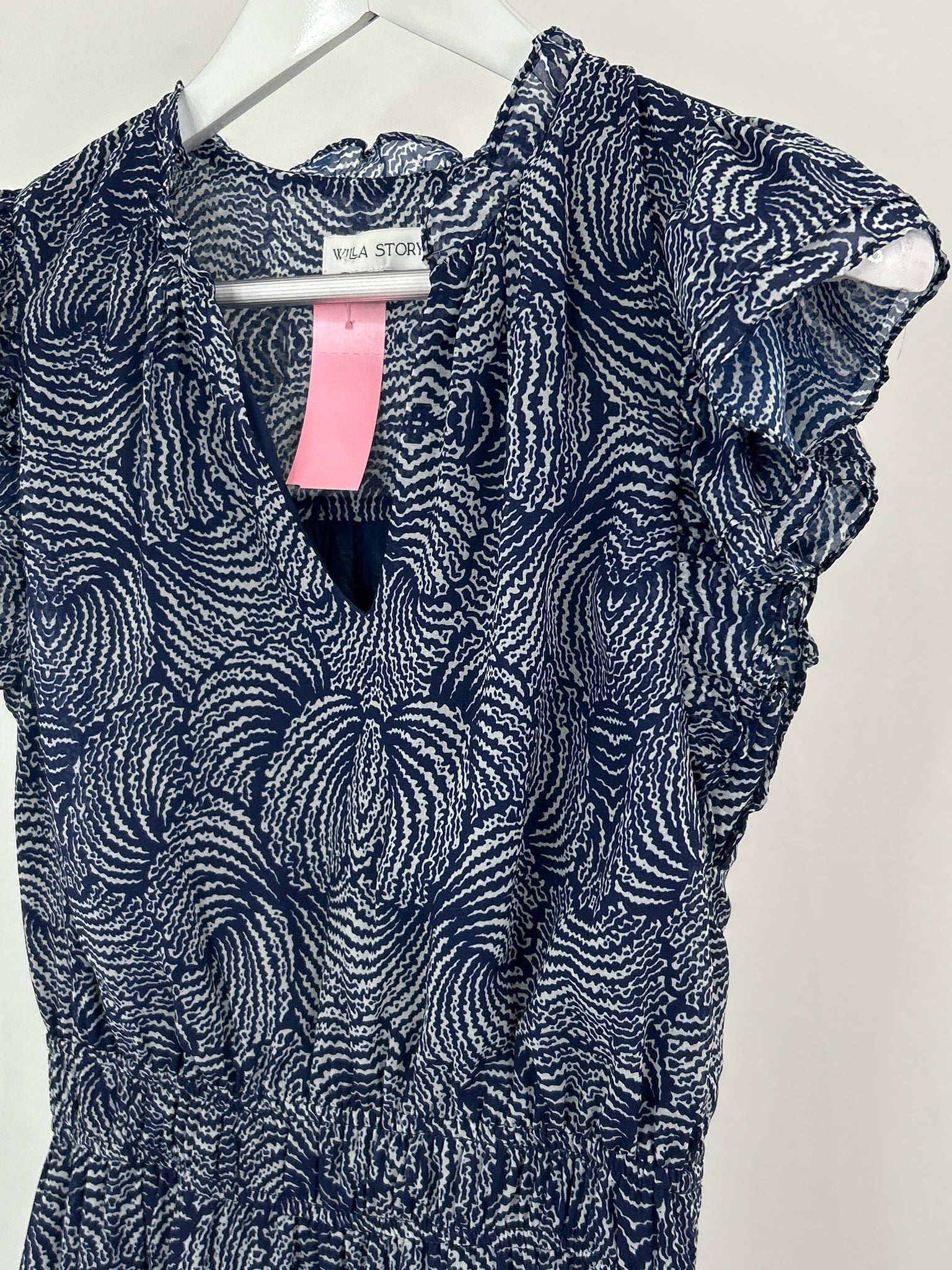 WILLA STORY Size S Navy Print Women Dress
