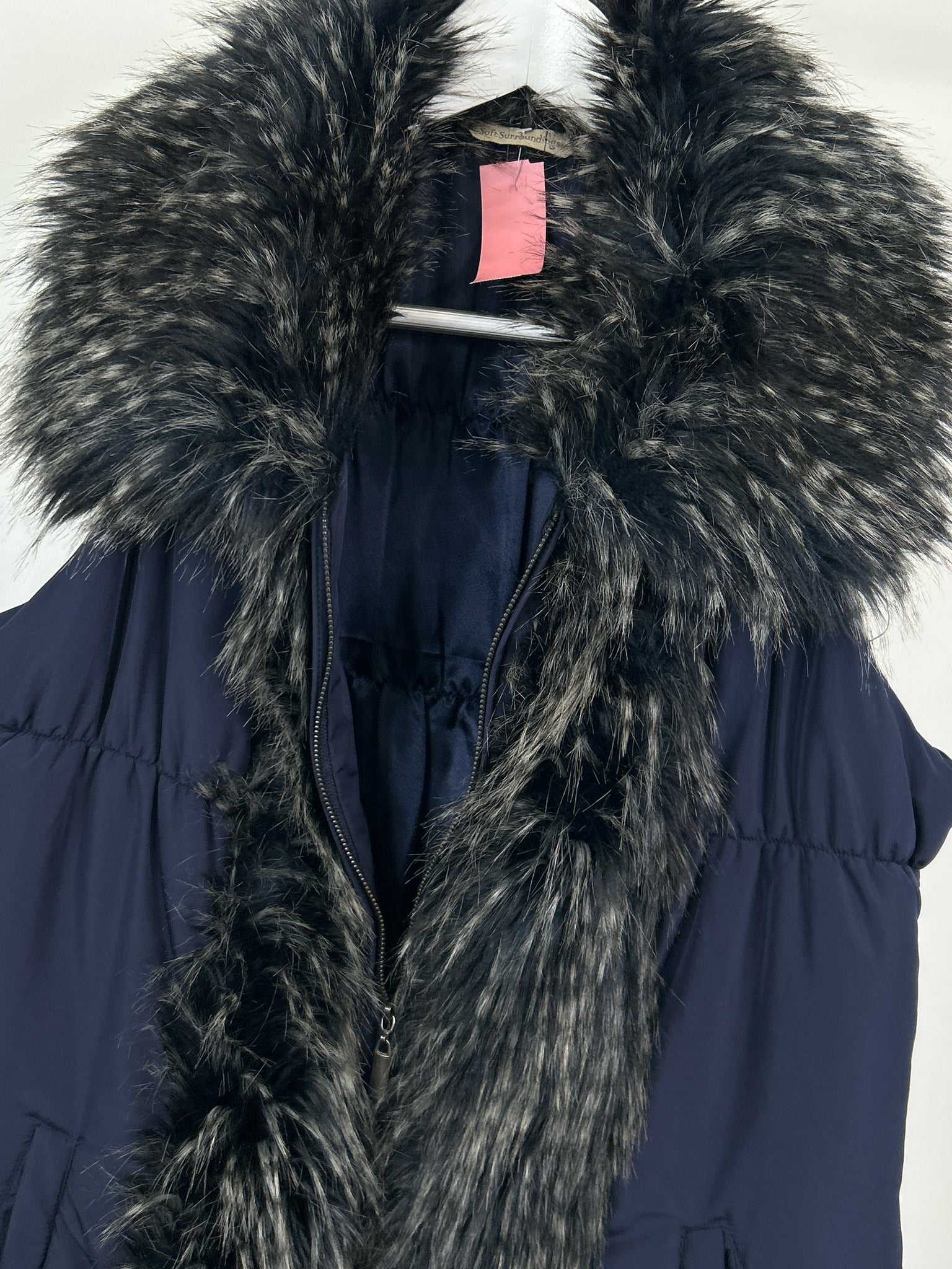 SOFT SURROUNDINGS Size XL Navy Women Vest