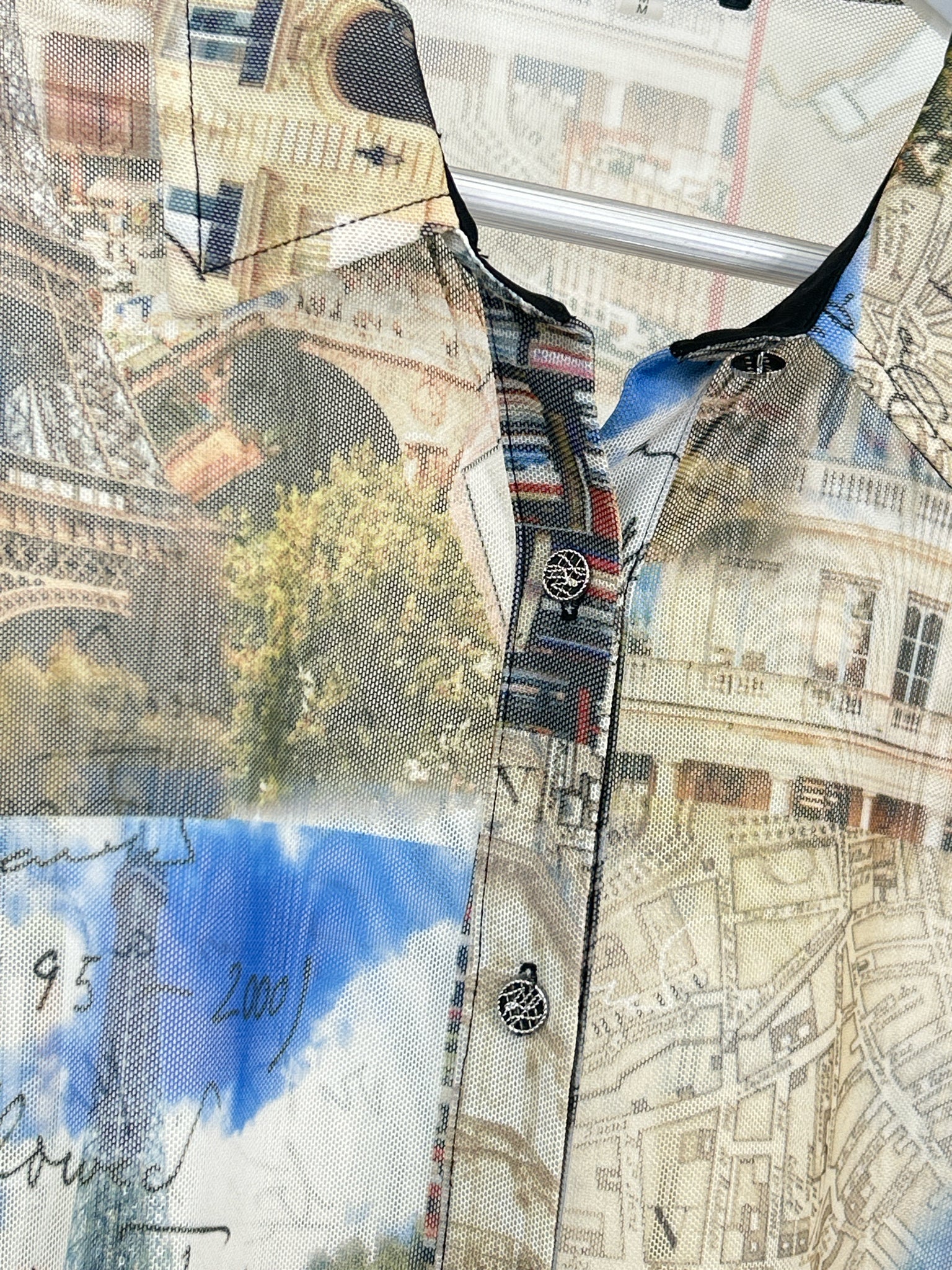 KARL LAGERFELD Size M Beige Print Women Blouse
